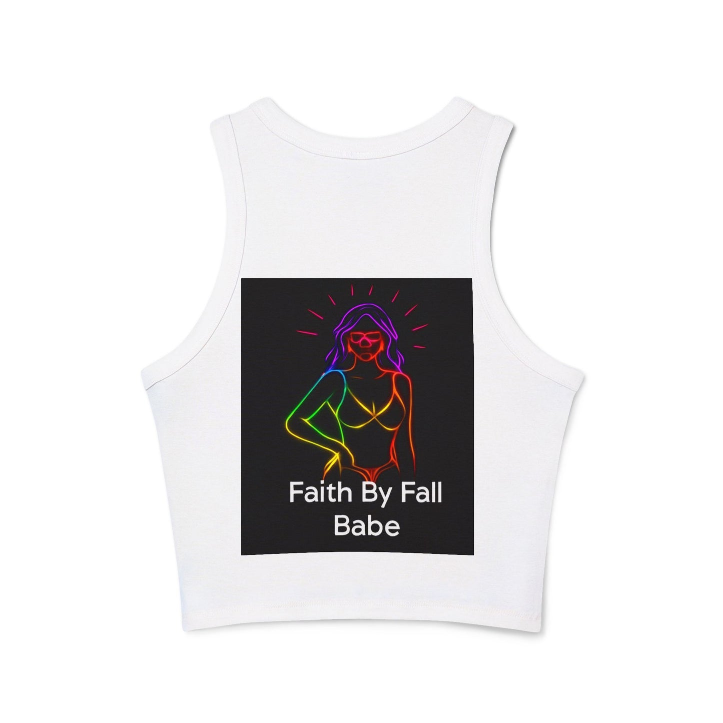 Feminine Faith Graphic Tank, Women's Racerback Top, Summer Tank Top, Cute Workout Attire, Faith & Fitness Apparel