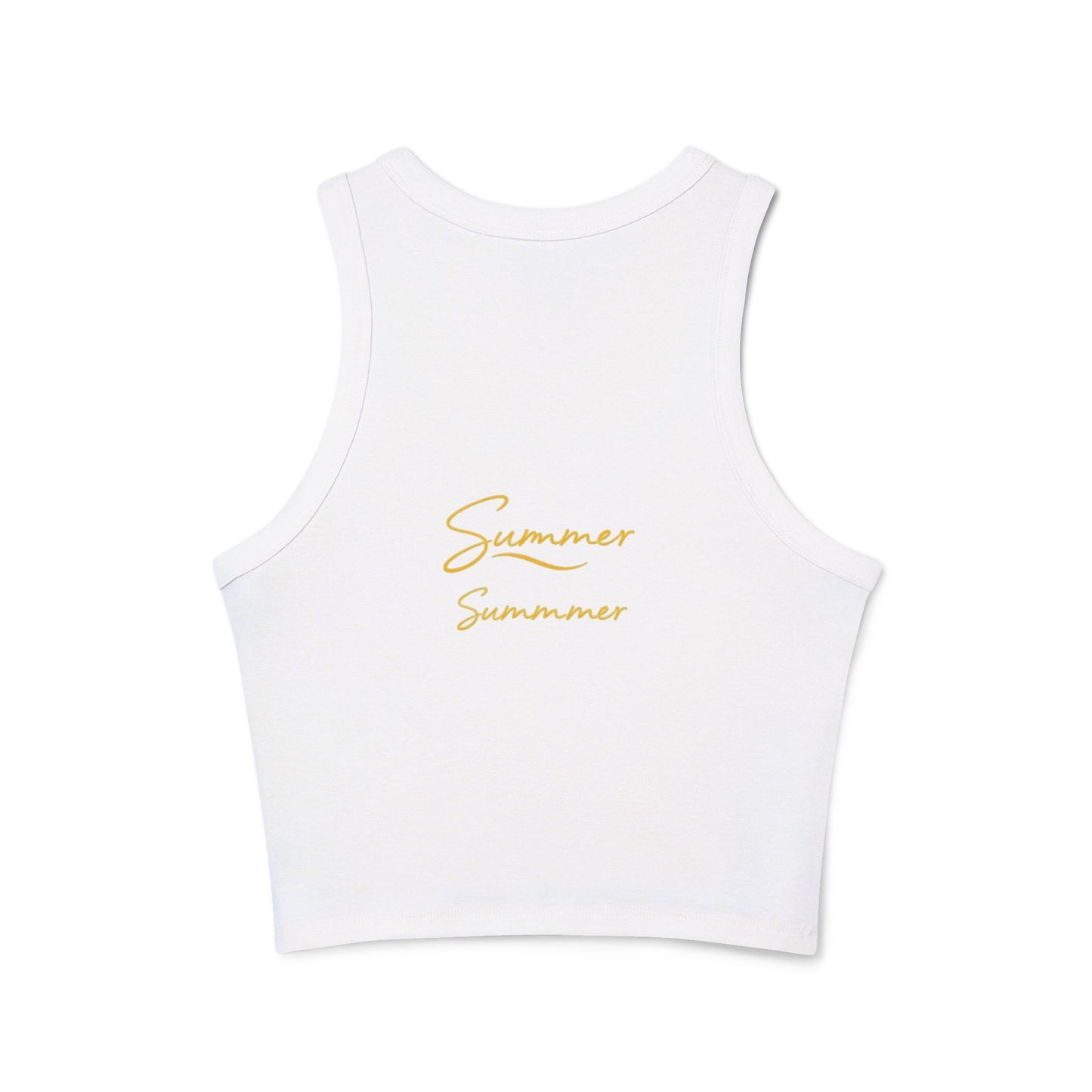Women's Stylish Micro Rib Racer Tank Top - Summer Vibes, Living Life, Perfect for Festivals & Beach Days, Casual Wear, Gift Idea