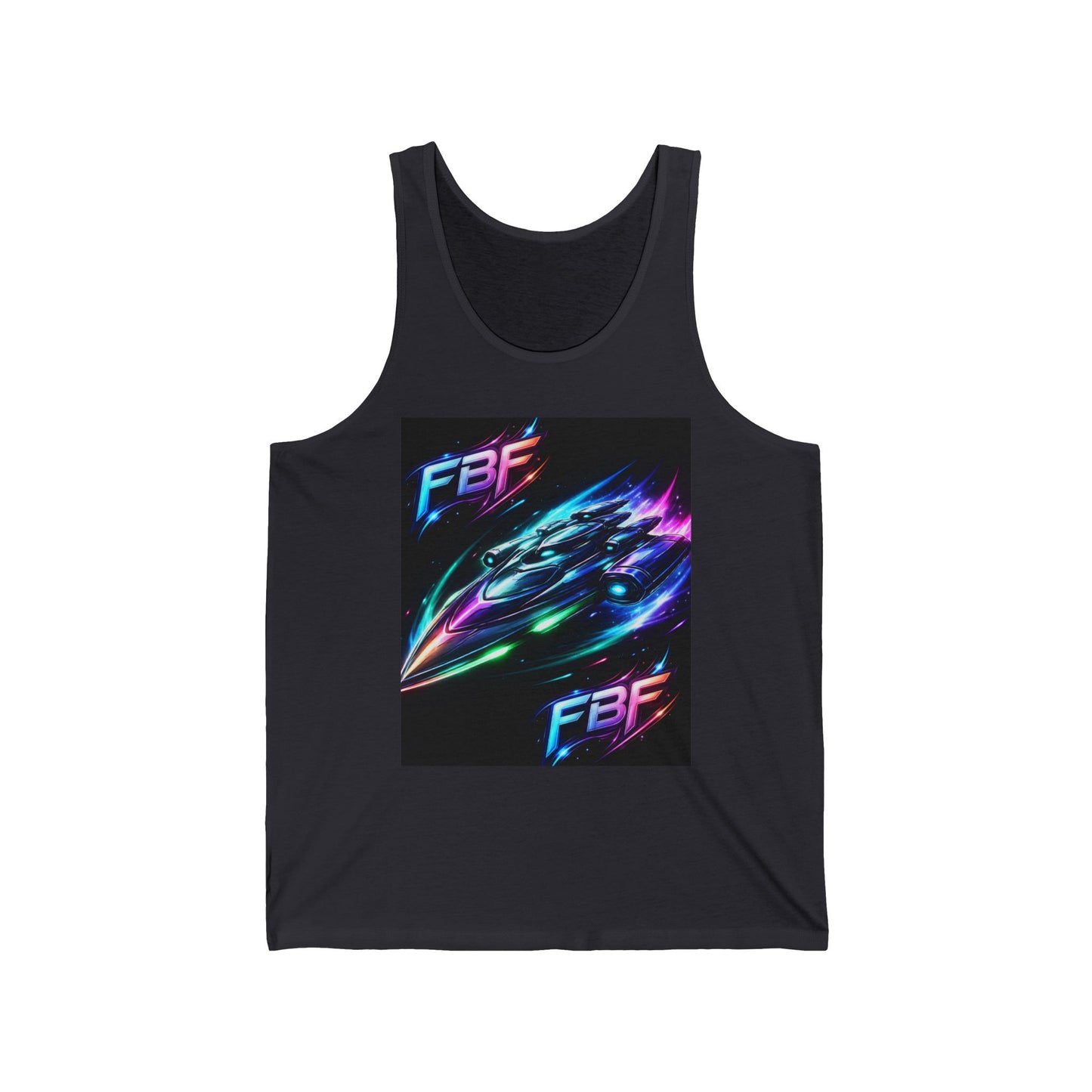 Retro Neon Racing Tank Top — FBF & Battleship Gamer Graphic