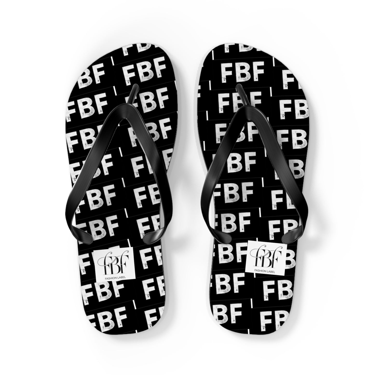 Trendy Flip Flops with FBF Print - Summer Vacation Footwear, Beach Wear, Casual Sandals, Gift for Sun Lovers, Stylish Pool Slides