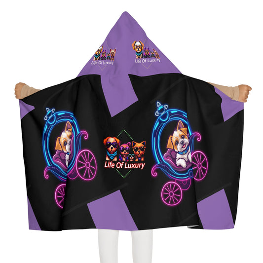 Paw Print Youth Hooded Towel - Fun & Cozy Bath Time Essential for Kids