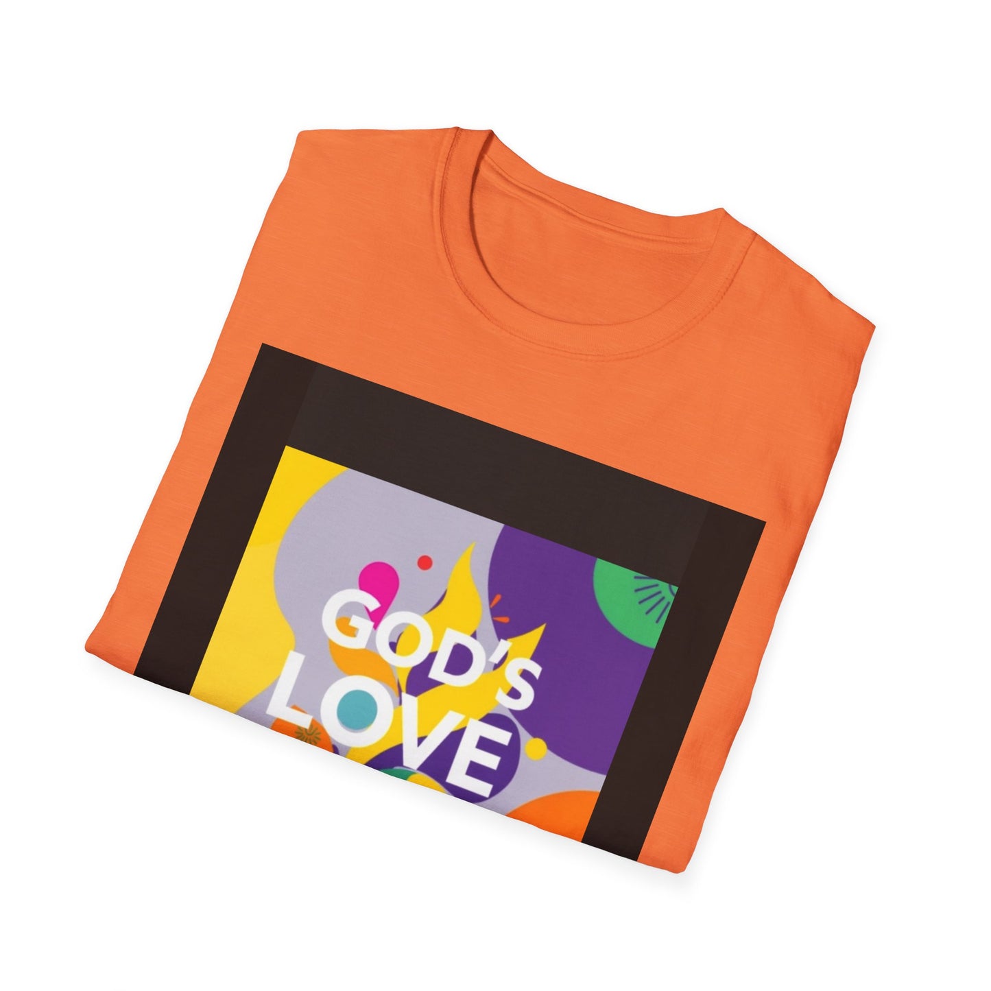 Unisex Softstyle T-Shirt with God's Love Design, Faith Shirt, Inspirational Tee, Christian Apparel, Gift for Believers, Everyday Wear