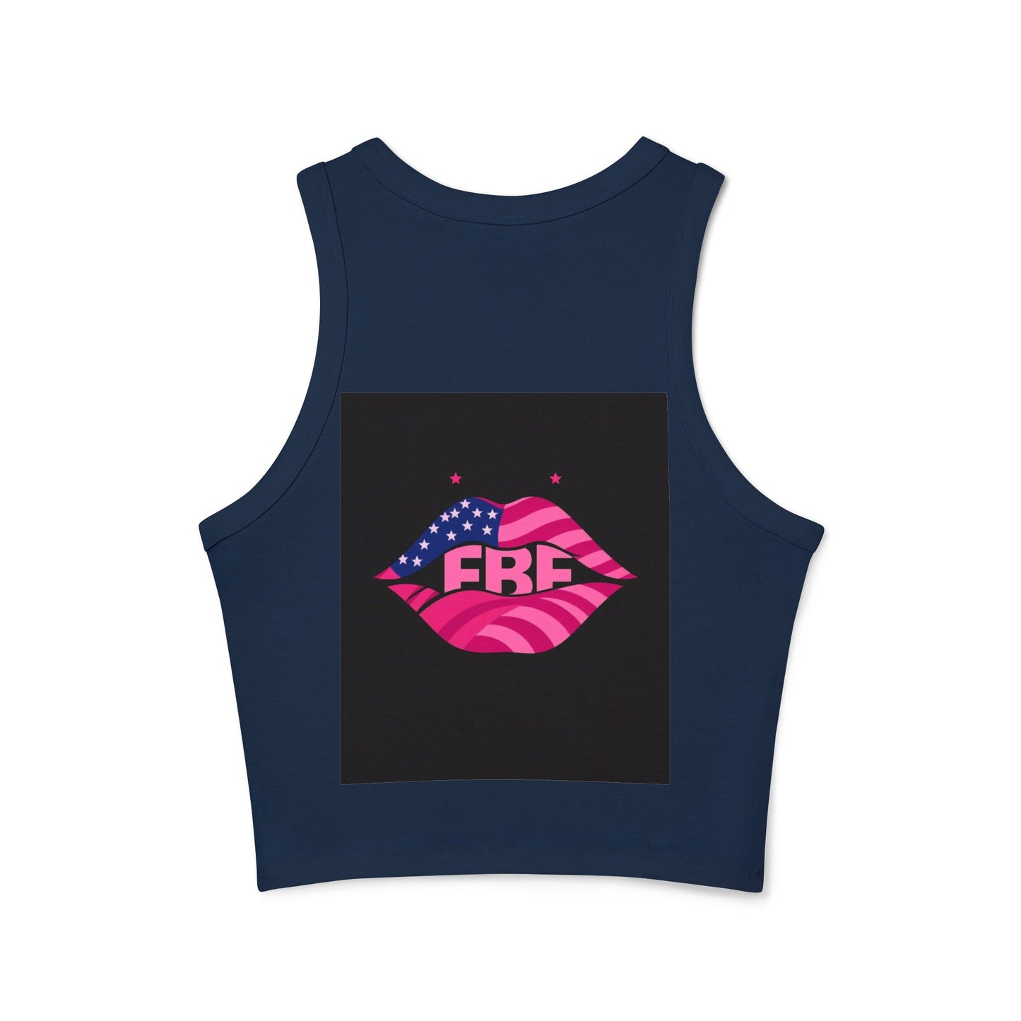 Patriotic Women's Micro Rib Racer Tank Top - Bold Graphic Tee, Summer Wear, 4th of July, Pride, Casual Outfit