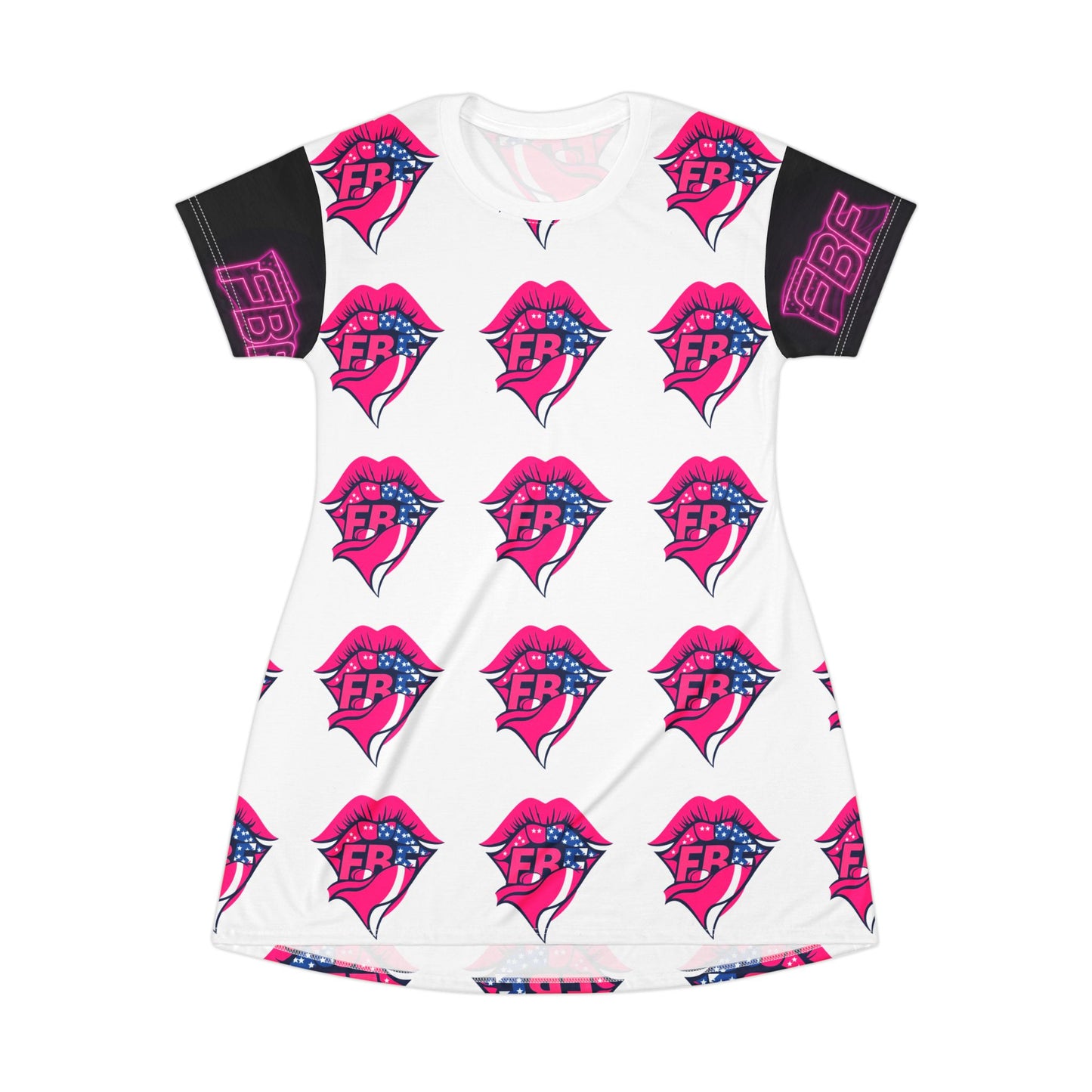 Bold Graphic T-Shirt Dress, Edgy Fashion, Casual Summer Outfit, Trendy Party Wear, Unique Gift for Music Lovers