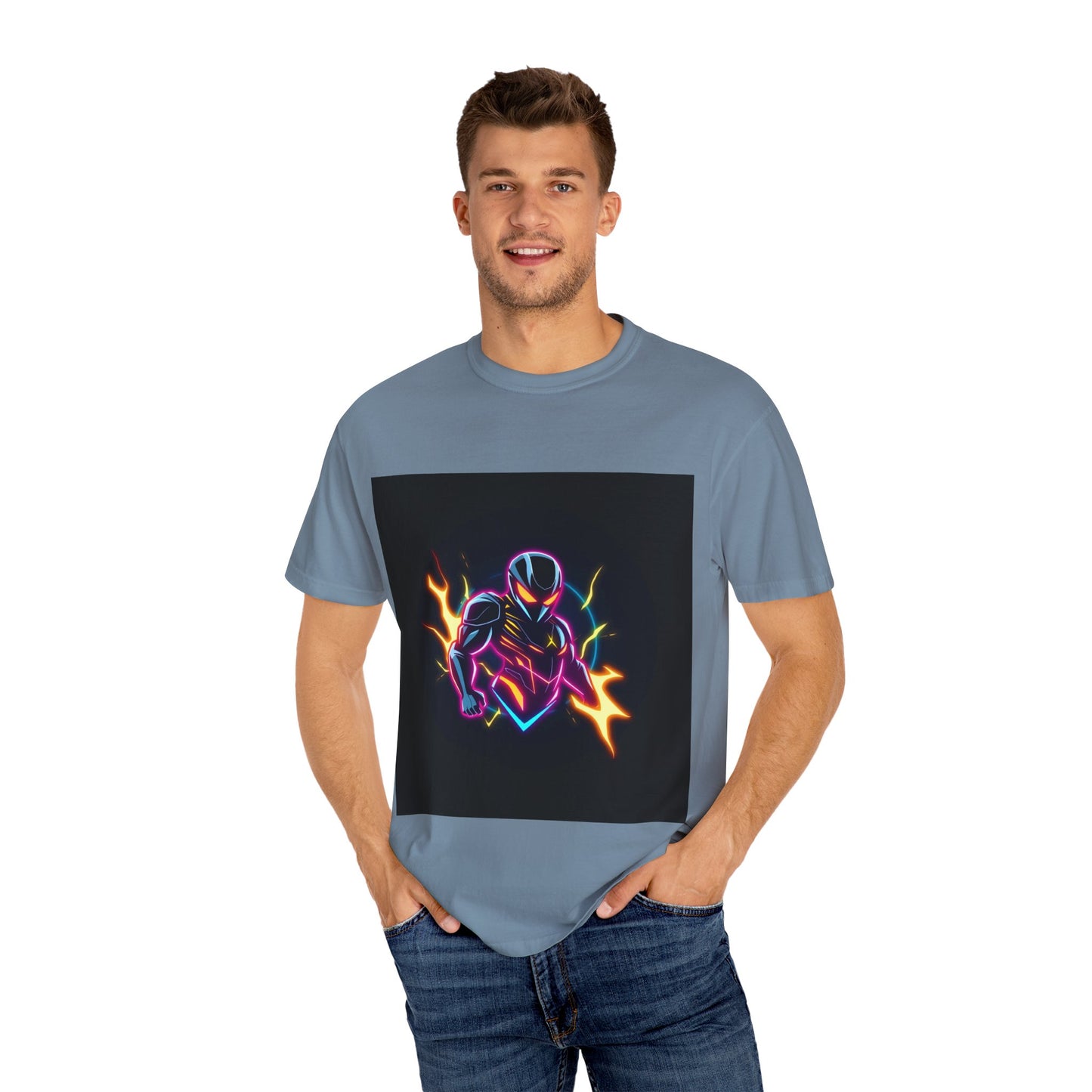 Vibrant Unisex Graphic T-Shirt, Cosmic Dreams Tee, Retro Neon Shirt, Stylish Casual Wear, Gift for Gamers & Dreamers
