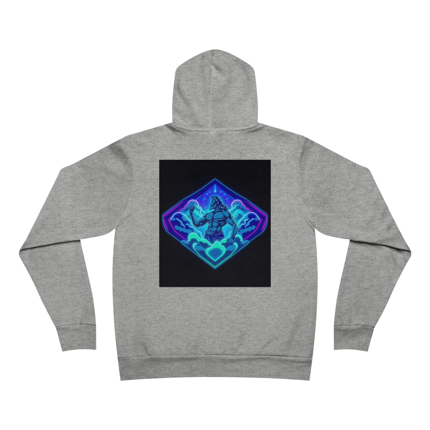 Neon Pride in God Hoodie — Colorful LGBTQ+ Heart & Hands Pullover