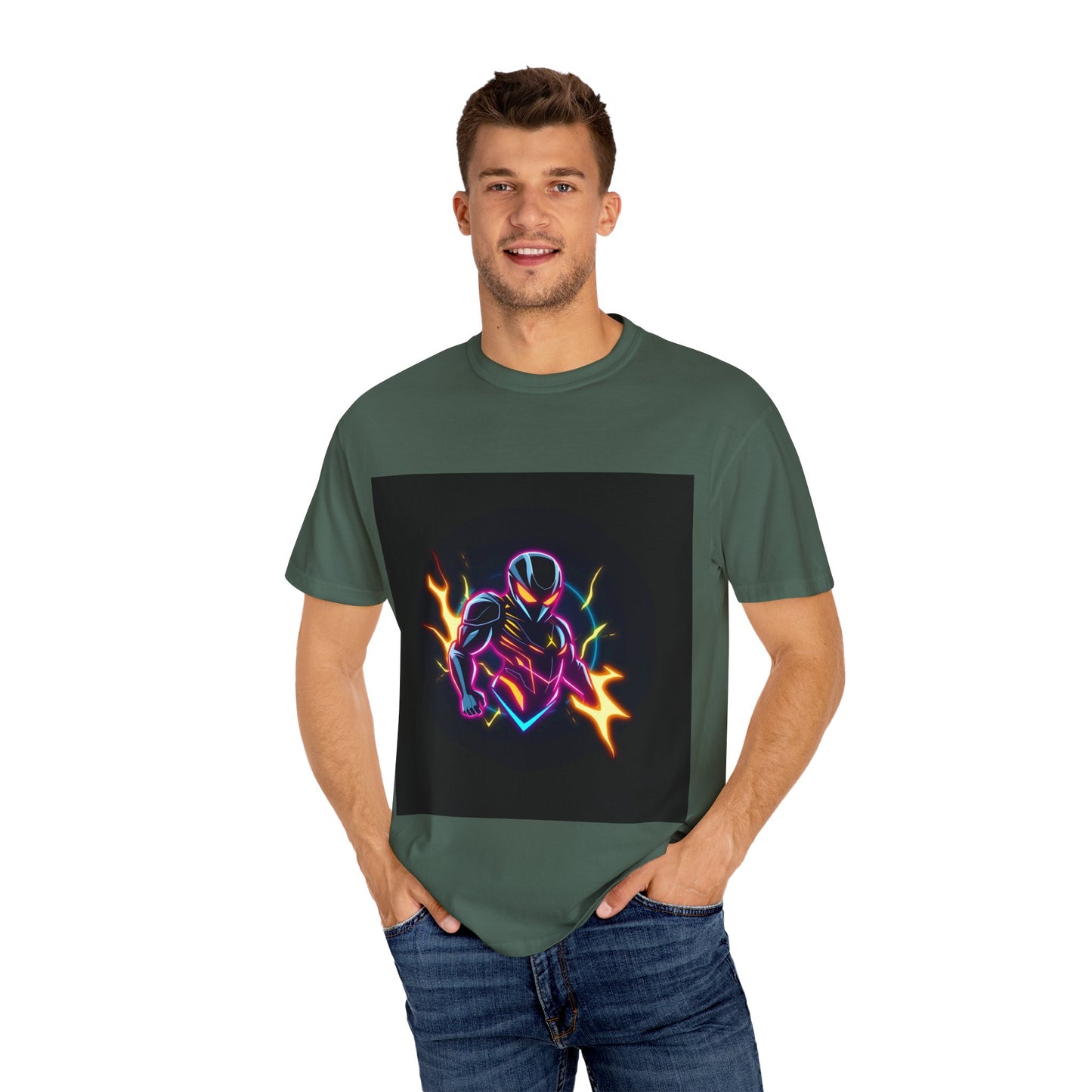 Vibrant Unisex Graphic T-Shirt, Cosmic Dreams Tee, Retro Neon Shirt, Stylish Casual Wear, Gift for Gamers & Dreamers
