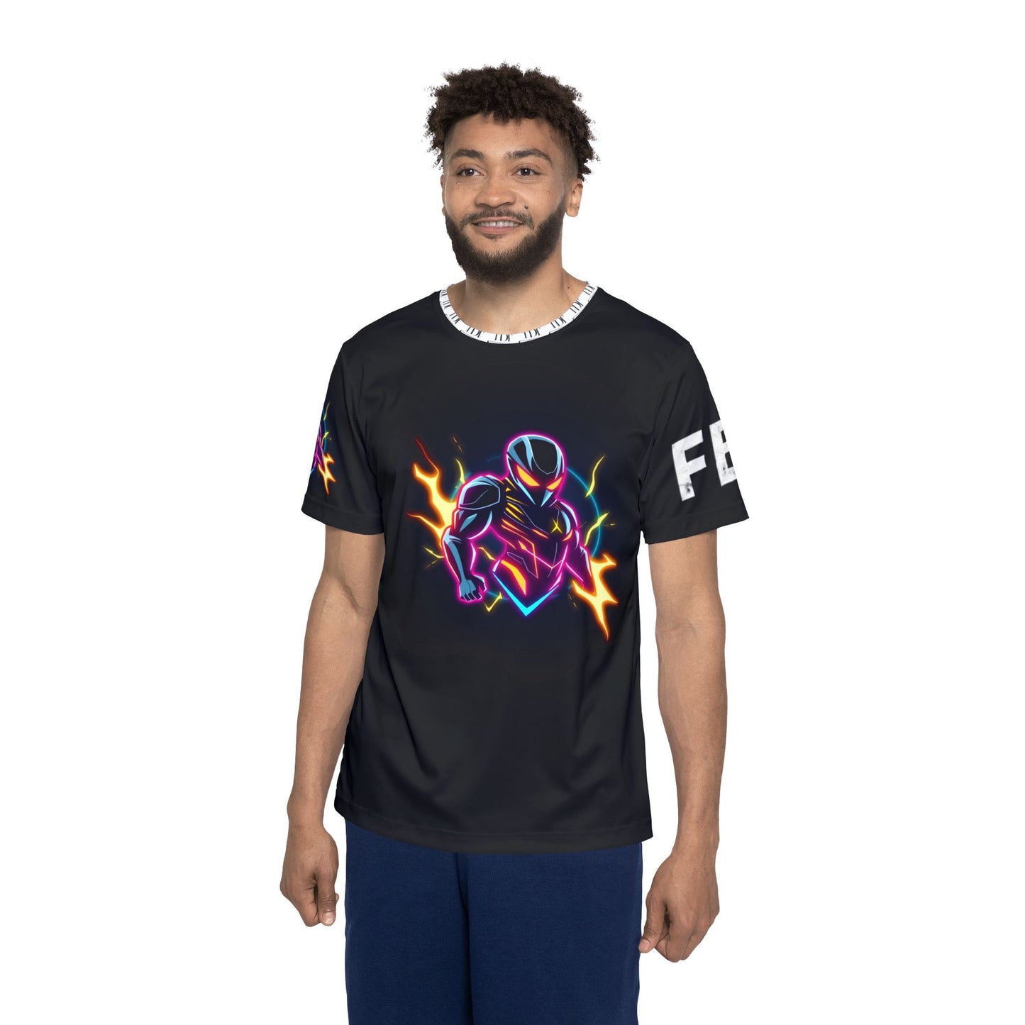Electric Hero Men's Sports Jersey - Graphic Tee for Sports, Gaming, Birthdays, Cosplay, and Casual Wear