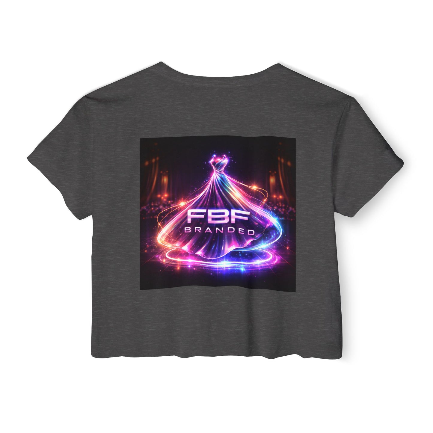 Festival Glow Crop Top — Neon 'FBF Branded' Rave Graphic