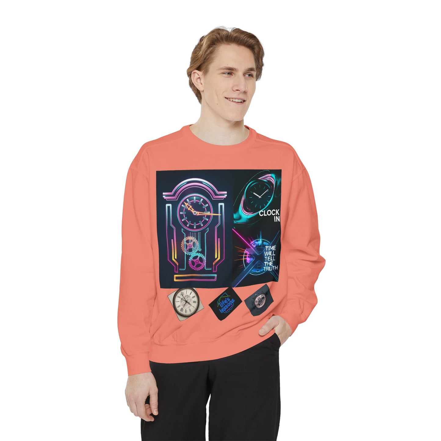 Retro Neon Clock Sweatshirt