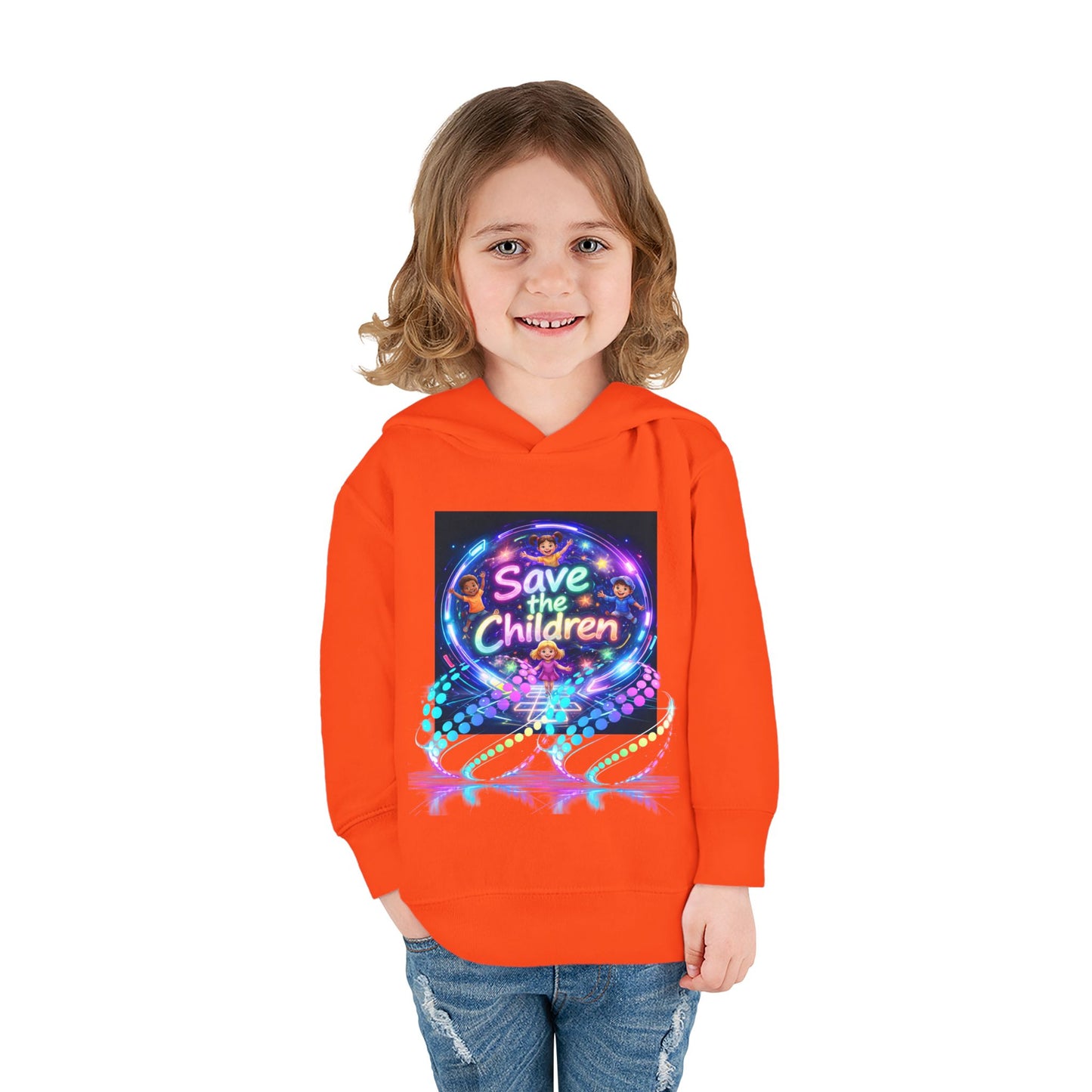 Save the Children Toddler Hoodie — Colorful Neon FBF Charity Pullover