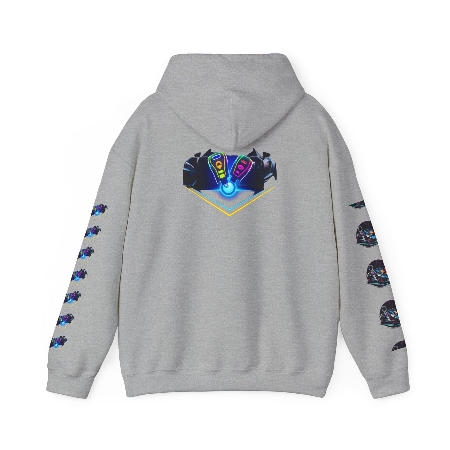Stylish Unisex Heavy Blend™ Hoodie with Neon Design - Perfect for Winter Fashion & Casual Outings