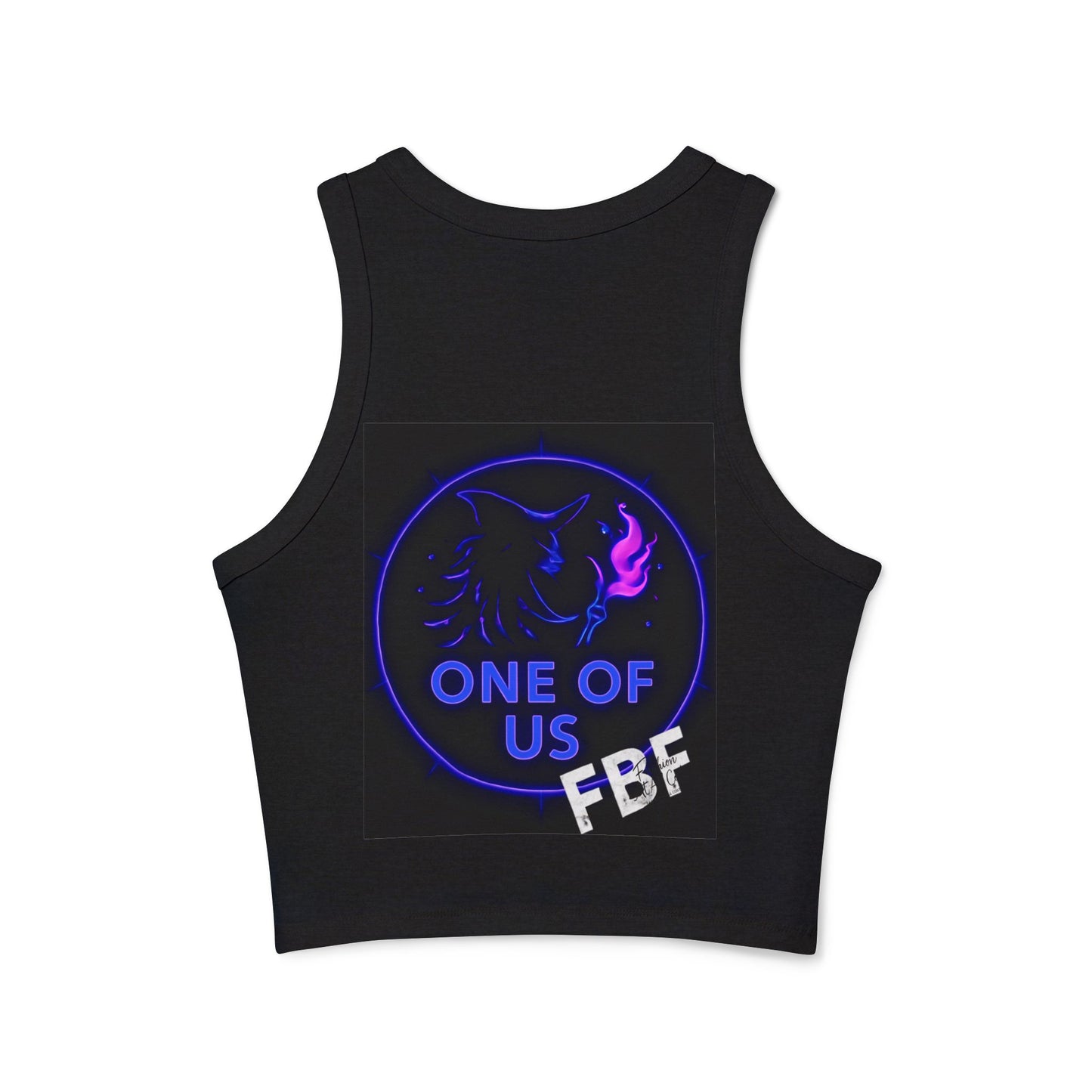 Witchy Racer Tank, Women's Crop Top, Festival Apparel, Halloween Wear, Magical Gifts, Casual Summer Style