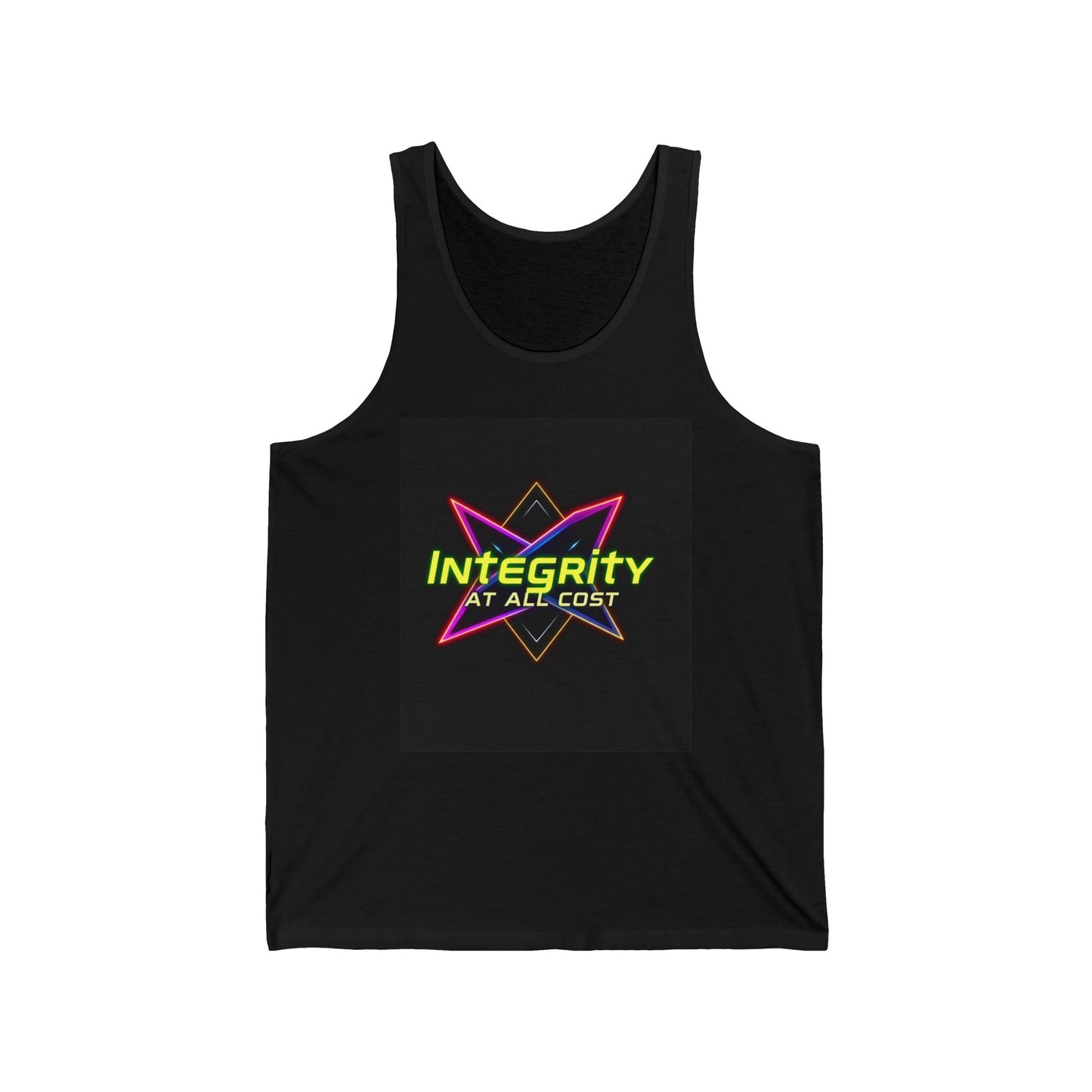 Neon Graphic Tank Top, Inspiring Workout Apparel, Unisex Jersey Tank, Perfect Summer Wear, Motivational Fitness Gift, Integrity Honor [...]