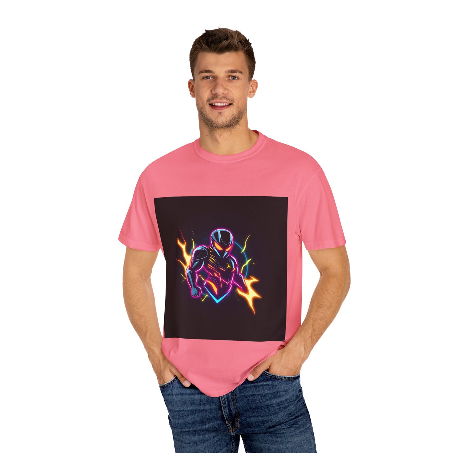 Vibrant Unisex Graphic T-Shirt, Cosmic Dreams Tee, Retro Neon Shirt, Stylish Casual Wear, Gift for Gamers & Dreamers