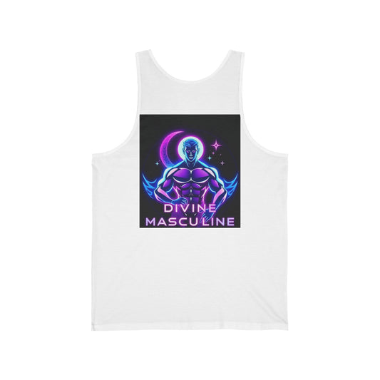 Unisex Jersey Tank Top - FBF & Divine Masculine Designs, Casual Wear, Fitness Apparel, Unisex Summer Tanks, Gift for Him