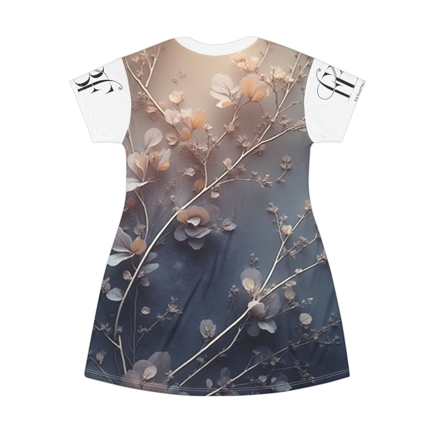 Floral Bliss T-Shirt Dress, Trendy Casual Wear, Spring Fashion, Everyday Comfort, Eco-Friendly Style, Perfect for Summer Outings