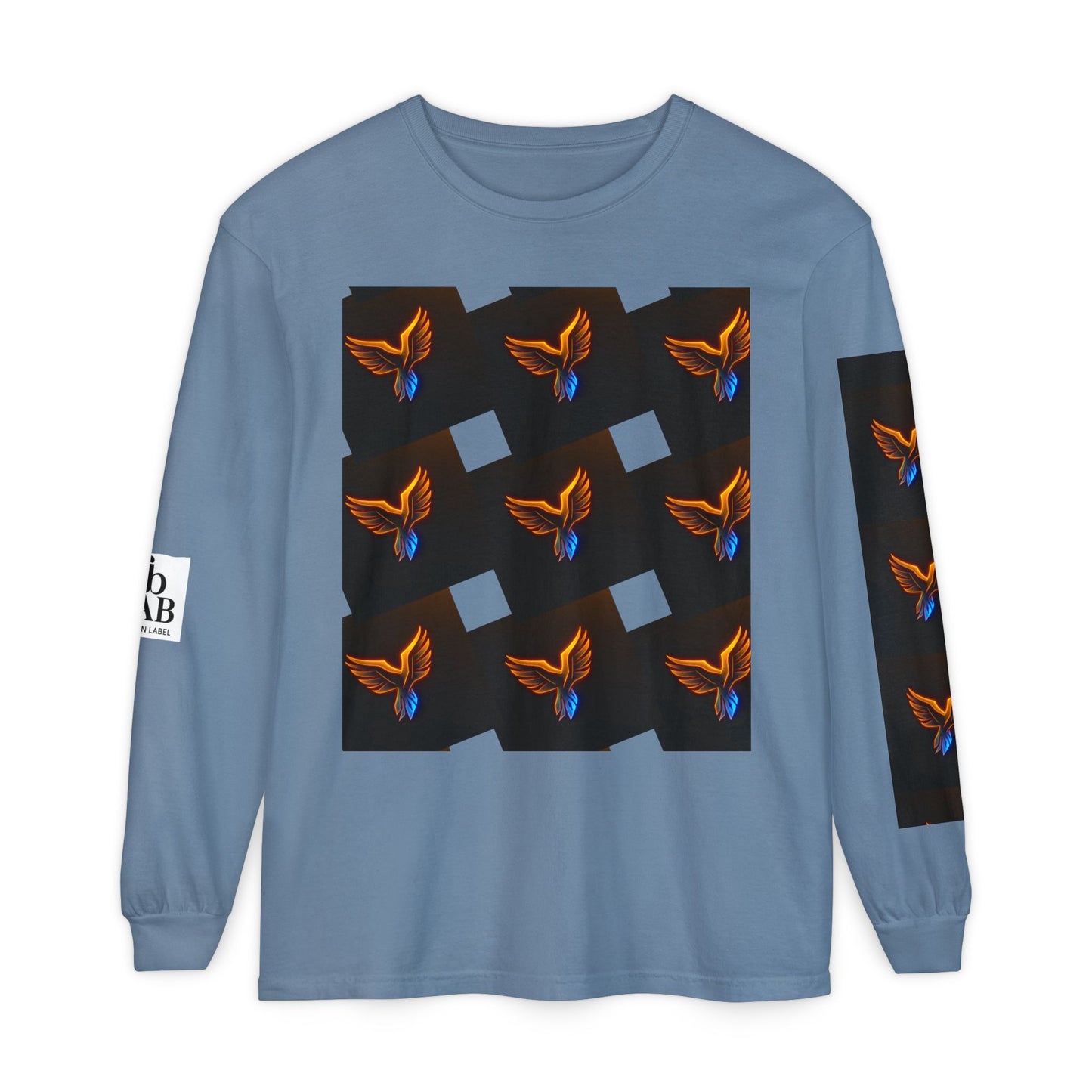 Vibrant Long Sleeve T-Shirt with Phoenix Design - Casual Wear for Bird Lovers, Gifts, Unique Fashion, Everyday Style, Unisex Apparel