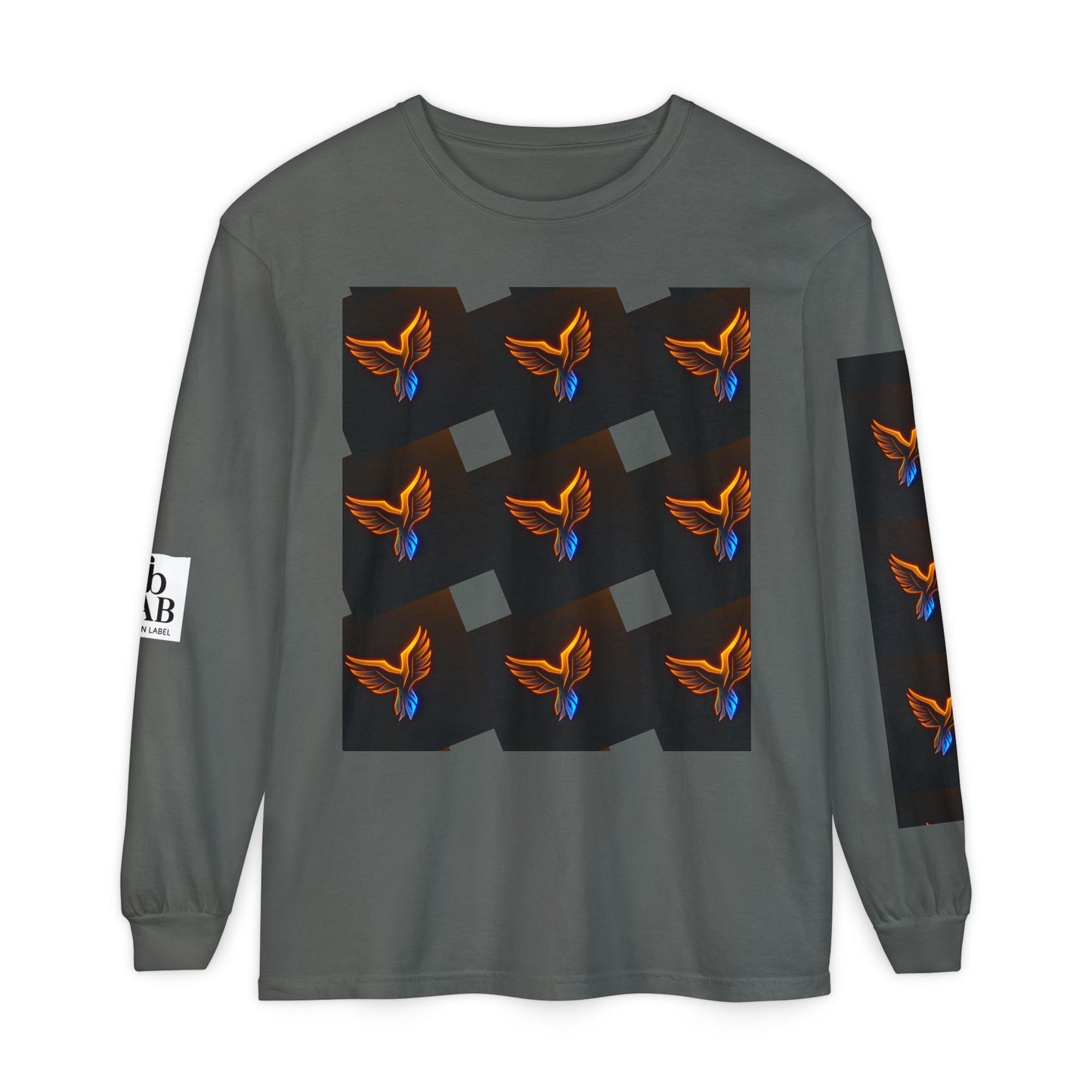 Vibrant Long Sleeve T-Shirt with Phoenix Design - Casual Wear for Bird Lovers, Gifts, Unique Fashion, Everyday Style, Unisex Apparel