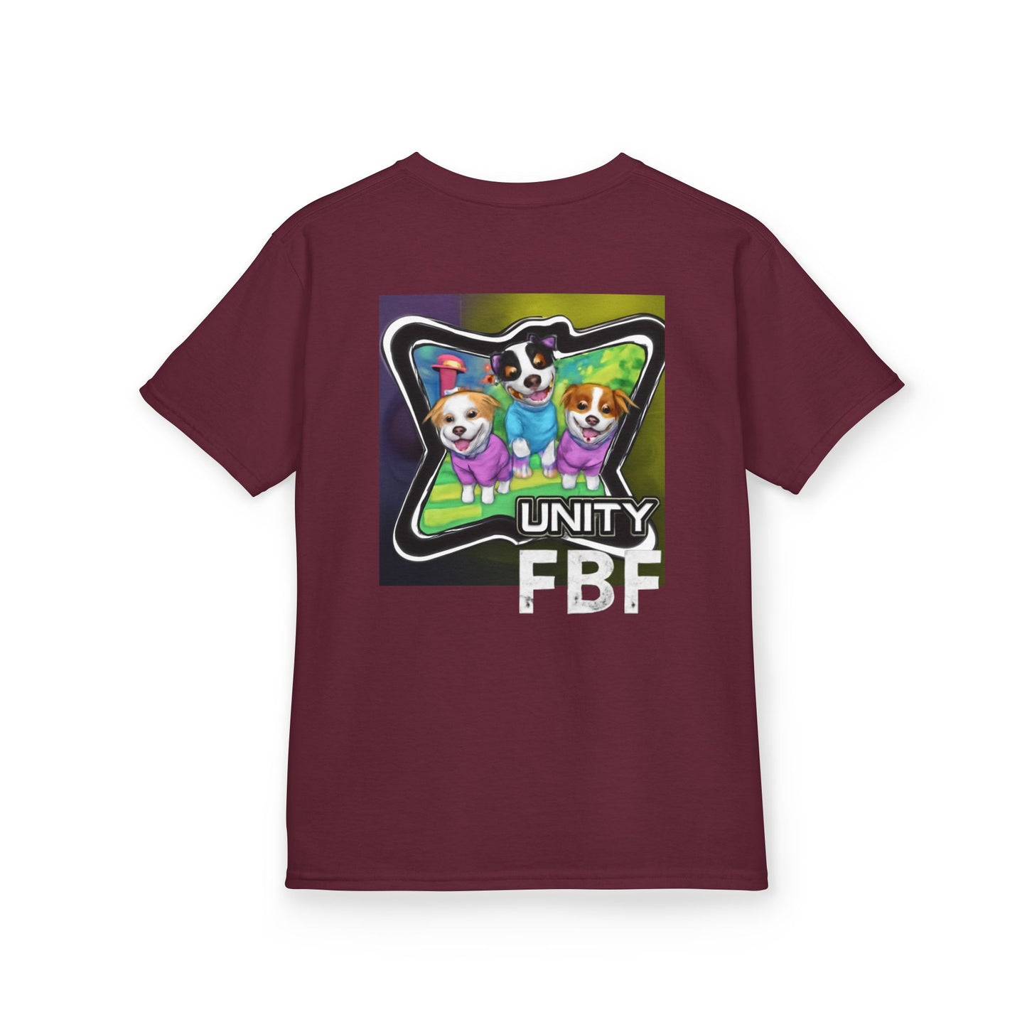 Colorful Dog-Themed Kids Tee - 'Unity Fun' Design