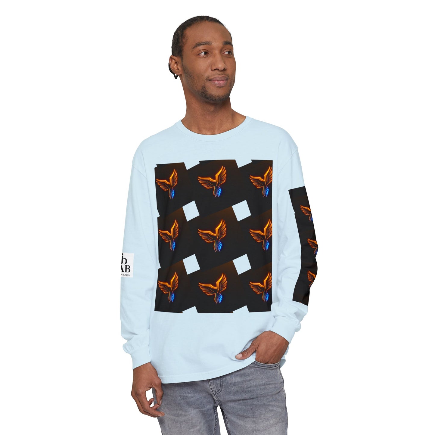 Vibrant Long Sleeve T-Shirt with Phoenix Design - Casual Wear for Bird Lovers, Gifts, Unique Fashion, Everyday Style, Unisex Apparel