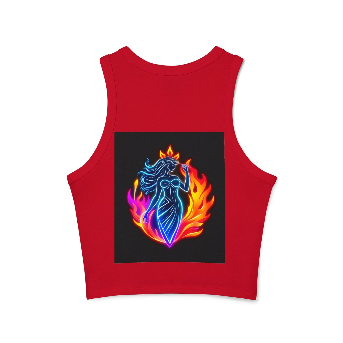 Flame Goddess Tank — Women's Racerback Crop Tank Top