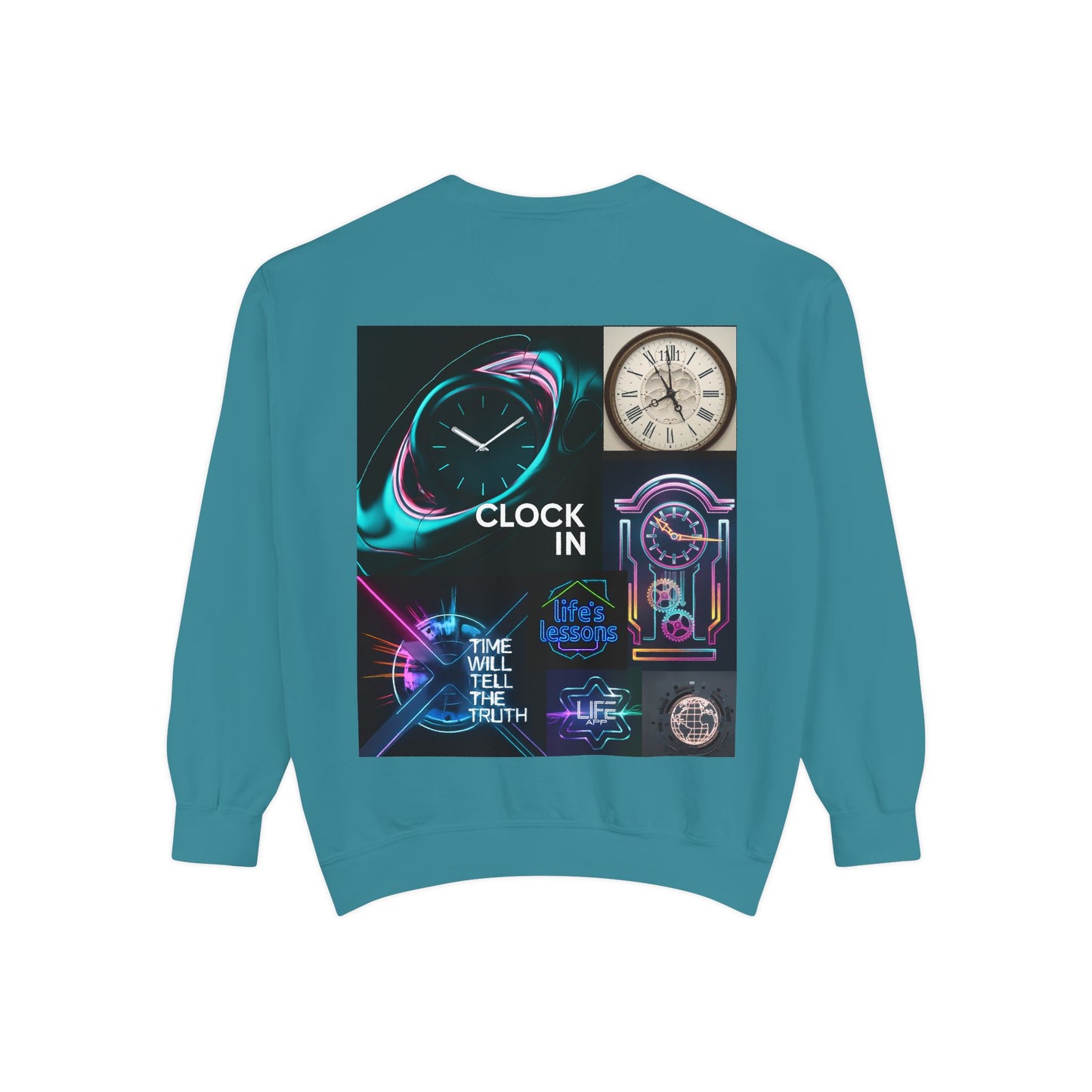 Retro Neon Clock Sweatshirt