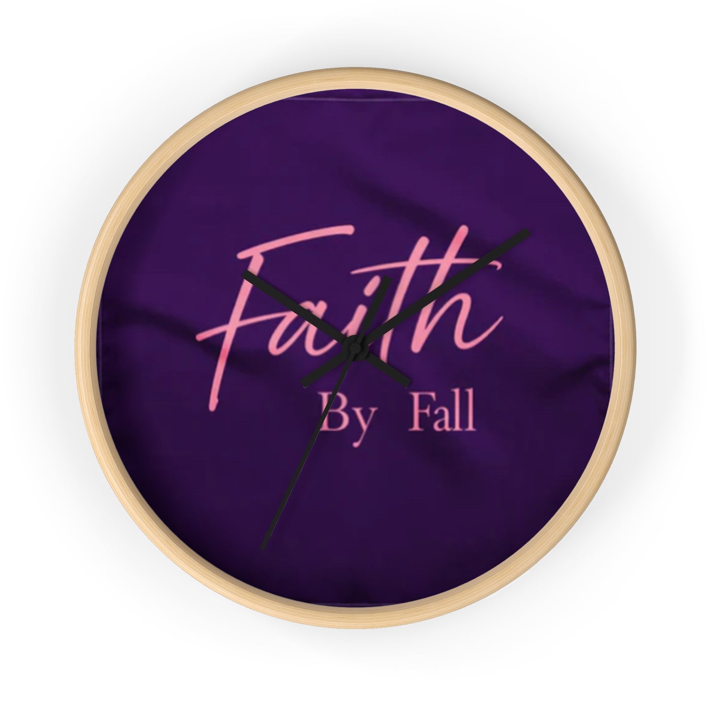 Inspirational Wall Clock - 'Faith By Fall' Purple Decor