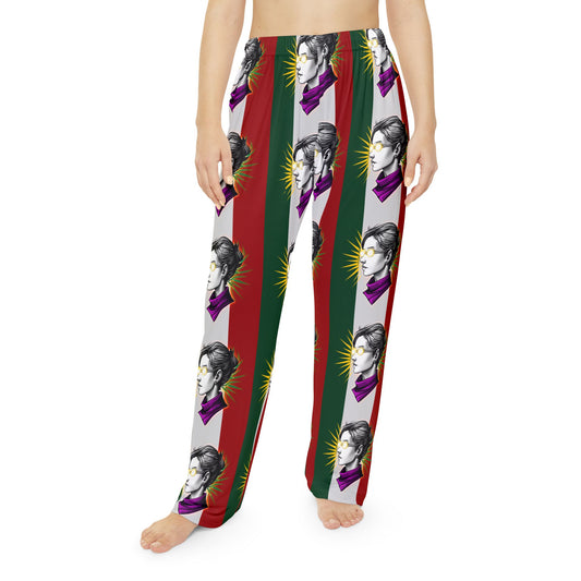 Stylish Women's Pajama Pants (AOP) | Cozy Lounge Wear, Holiday Sleepwear, Fun Gift Idea, Relaxation Attire, Lighthearted Fashion