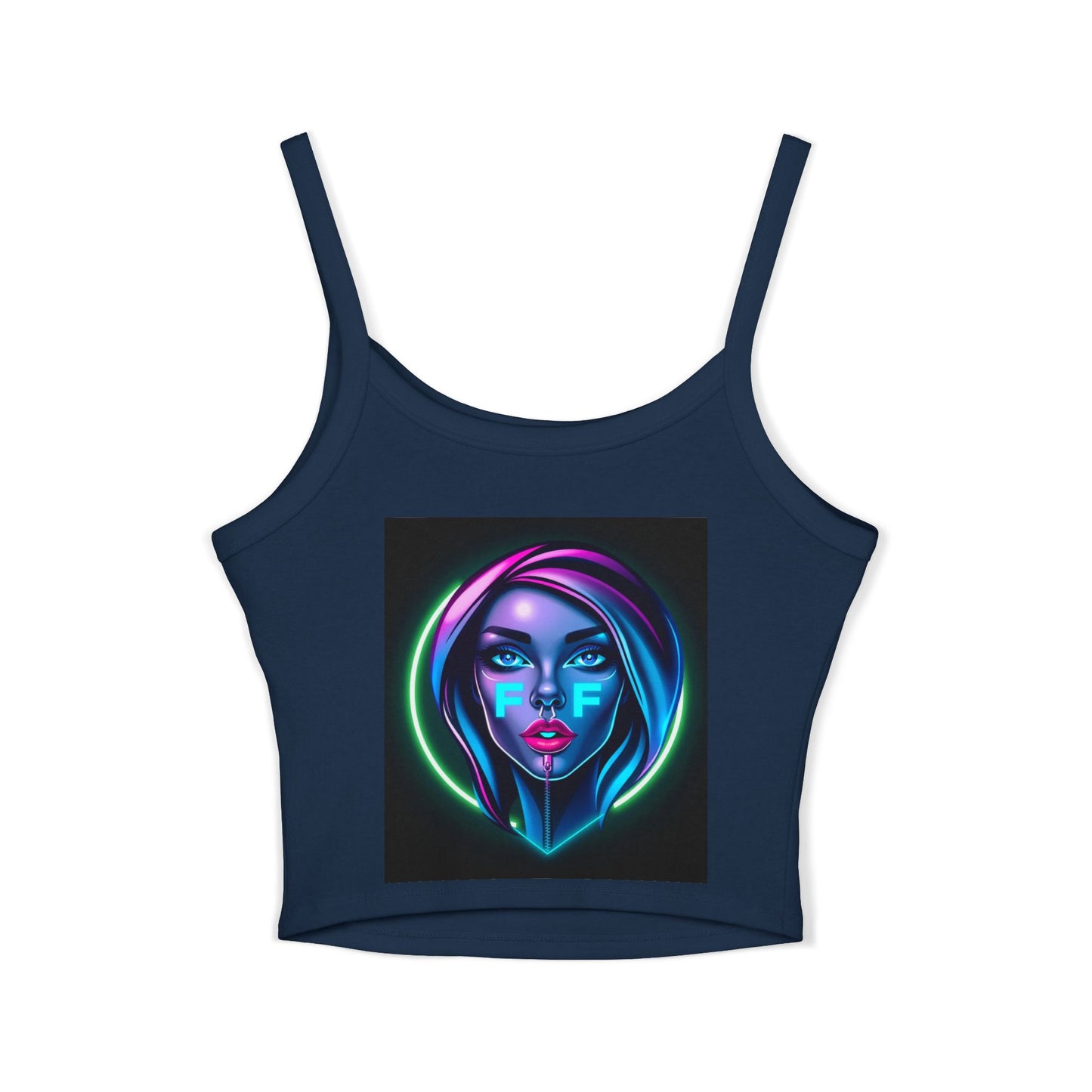 Women's Neon Graphic Tank Top - Perfect for Witches & Festival Lovers, Summer Fashion, Witchy Vibes, Occasions & Celebrations
