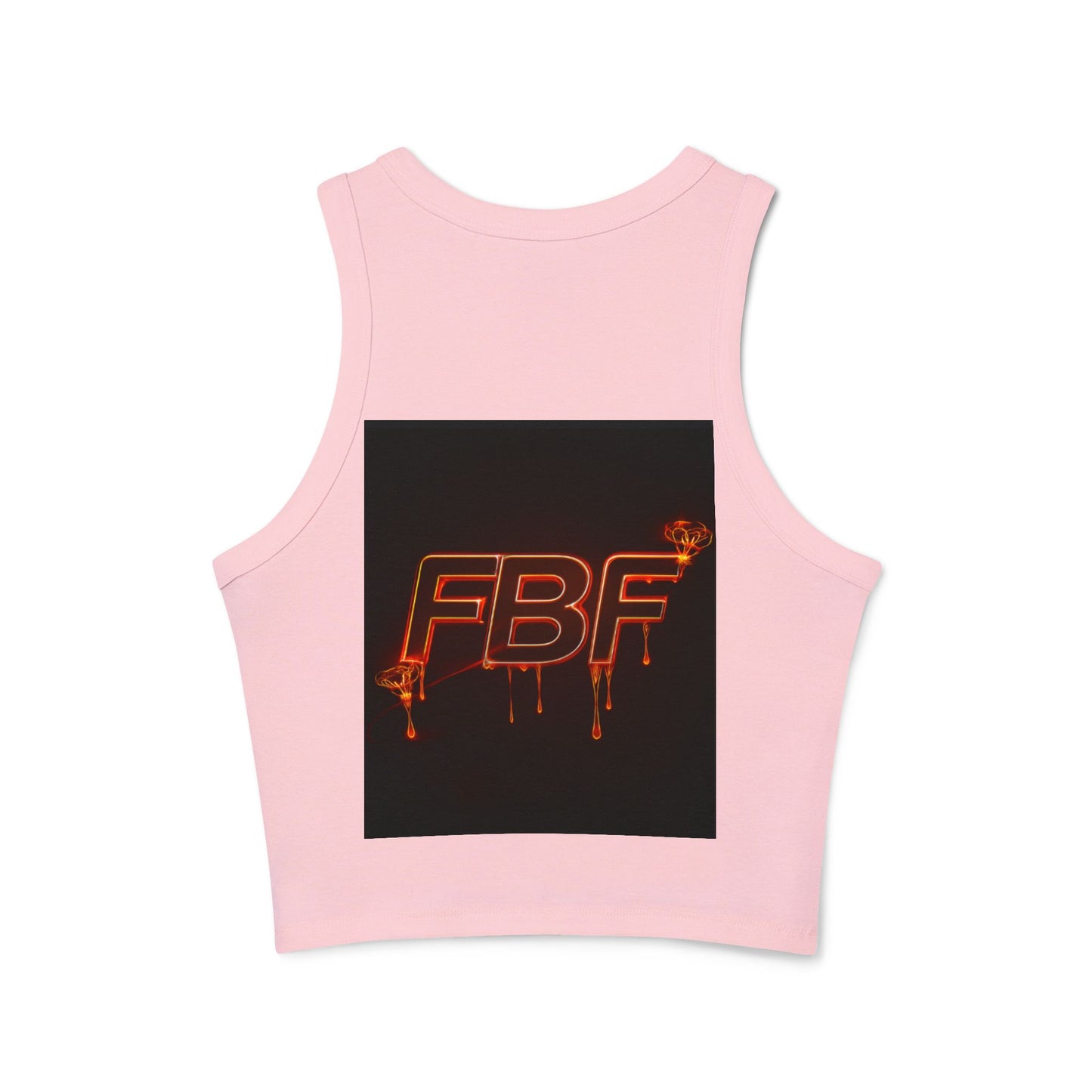 Power Over These Haters Racer Tank Top — FBF Neon Graphic Crop