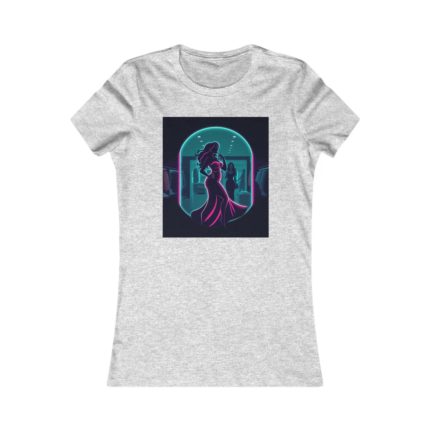 Retro Neon Femme Tee — Cyber City Silhouette & Diamond FBF Graphic