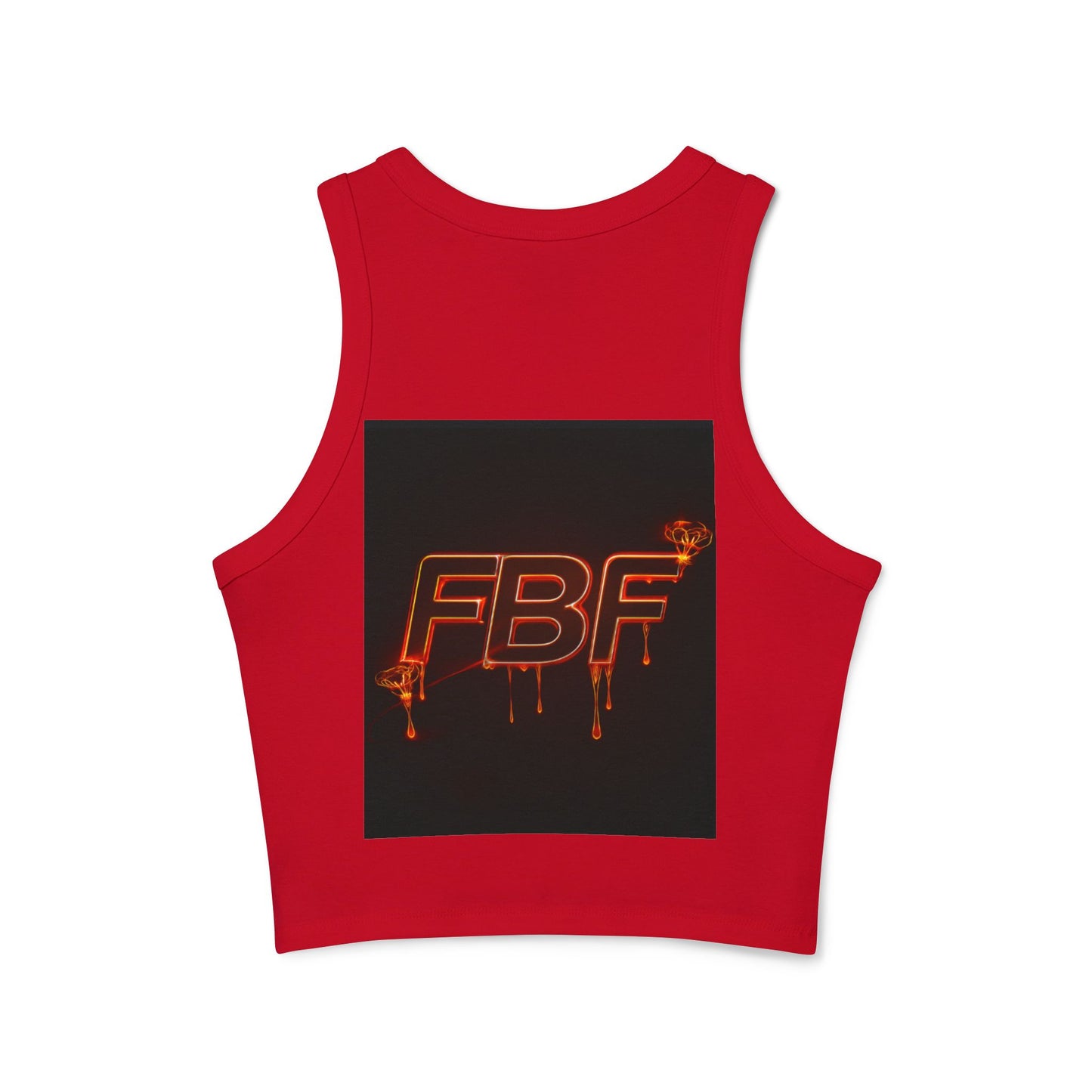 Power Over These Haters Racer Tank Top — FBF Neon Graphic Crop