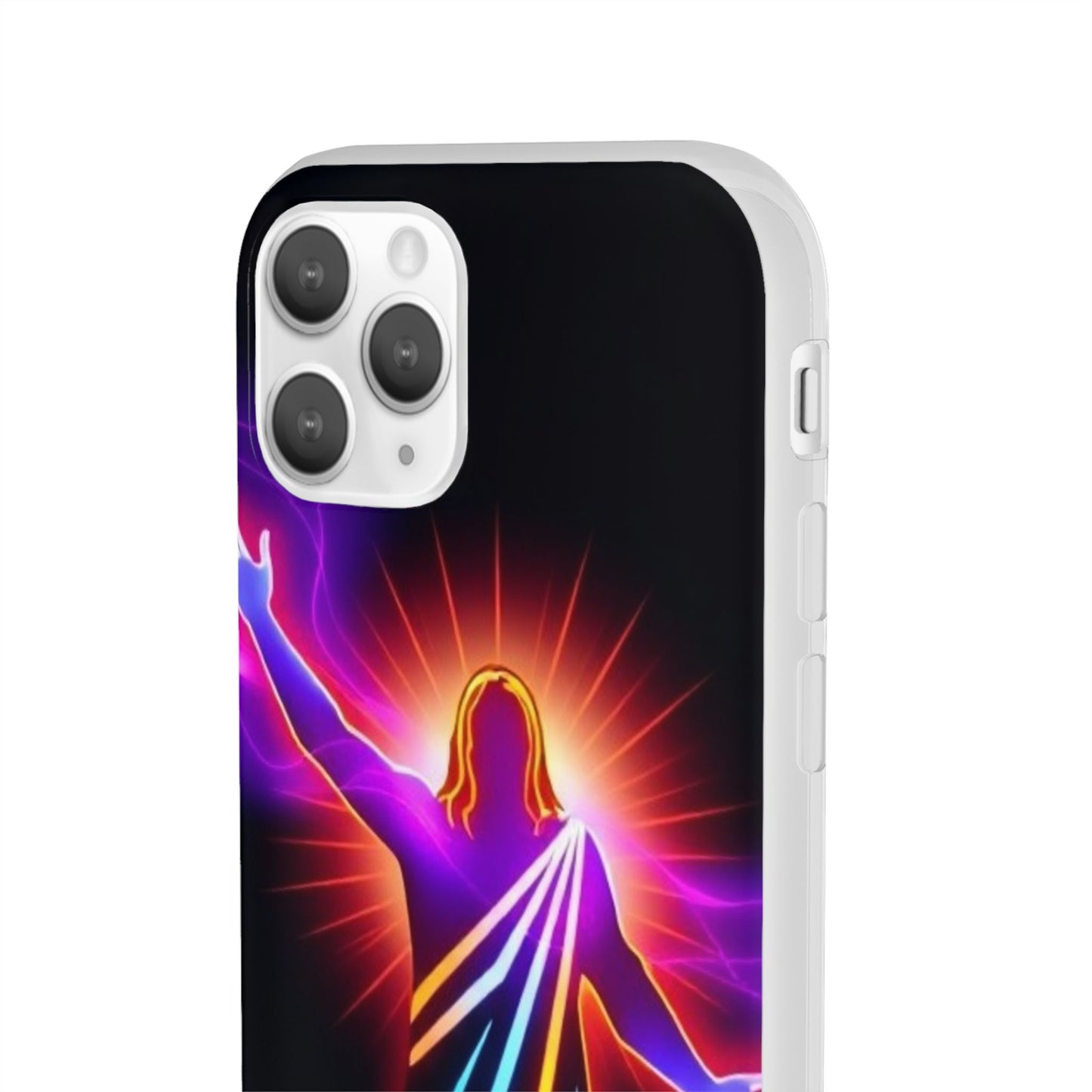 Inspirational Jesus Flexi Case - Colorful Phone Cover for Spiritual Connection