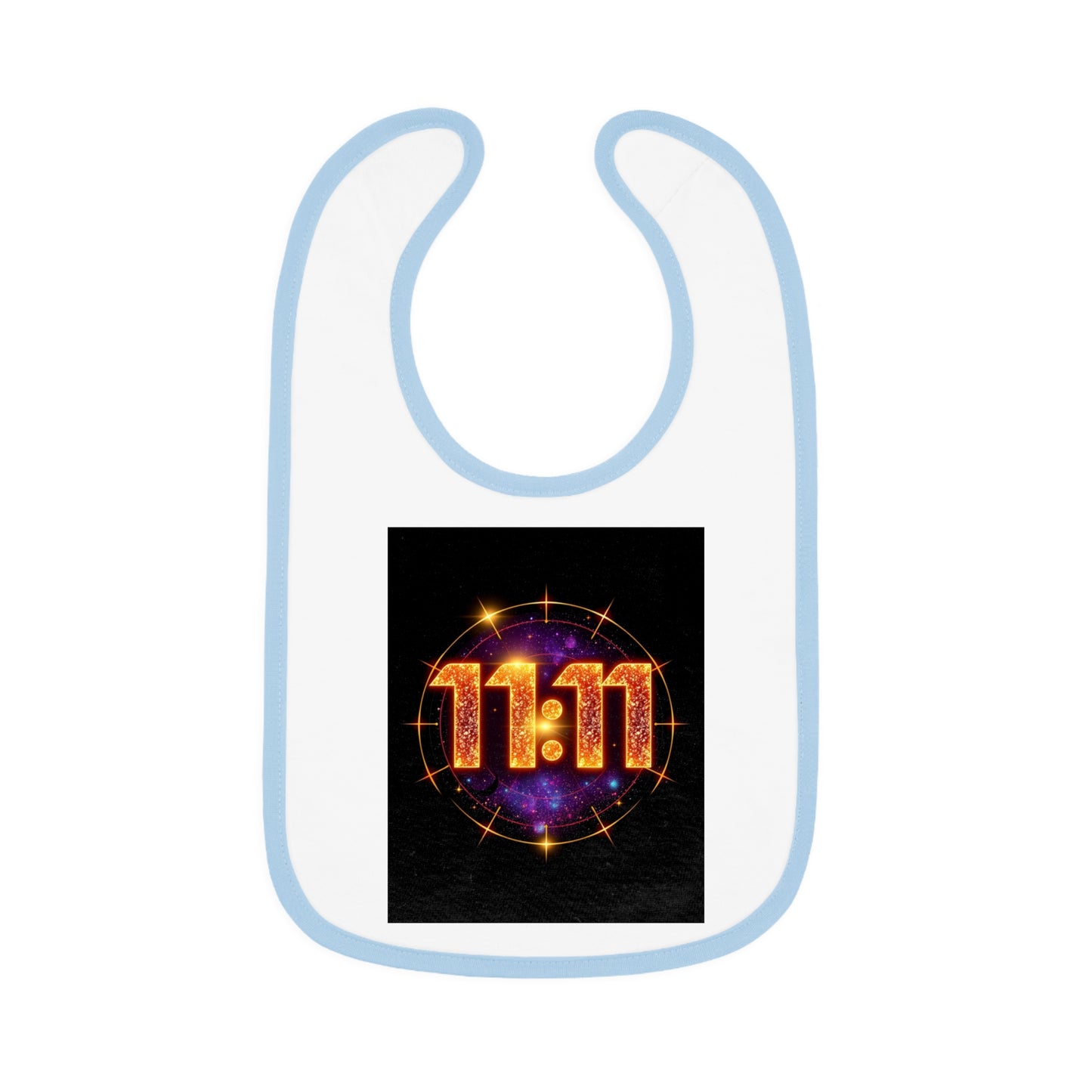 Sparkly 11:11 Baby Bib - Cute Gift for Newborns, Baby Shower, Birthday, Snacks & Meal Time