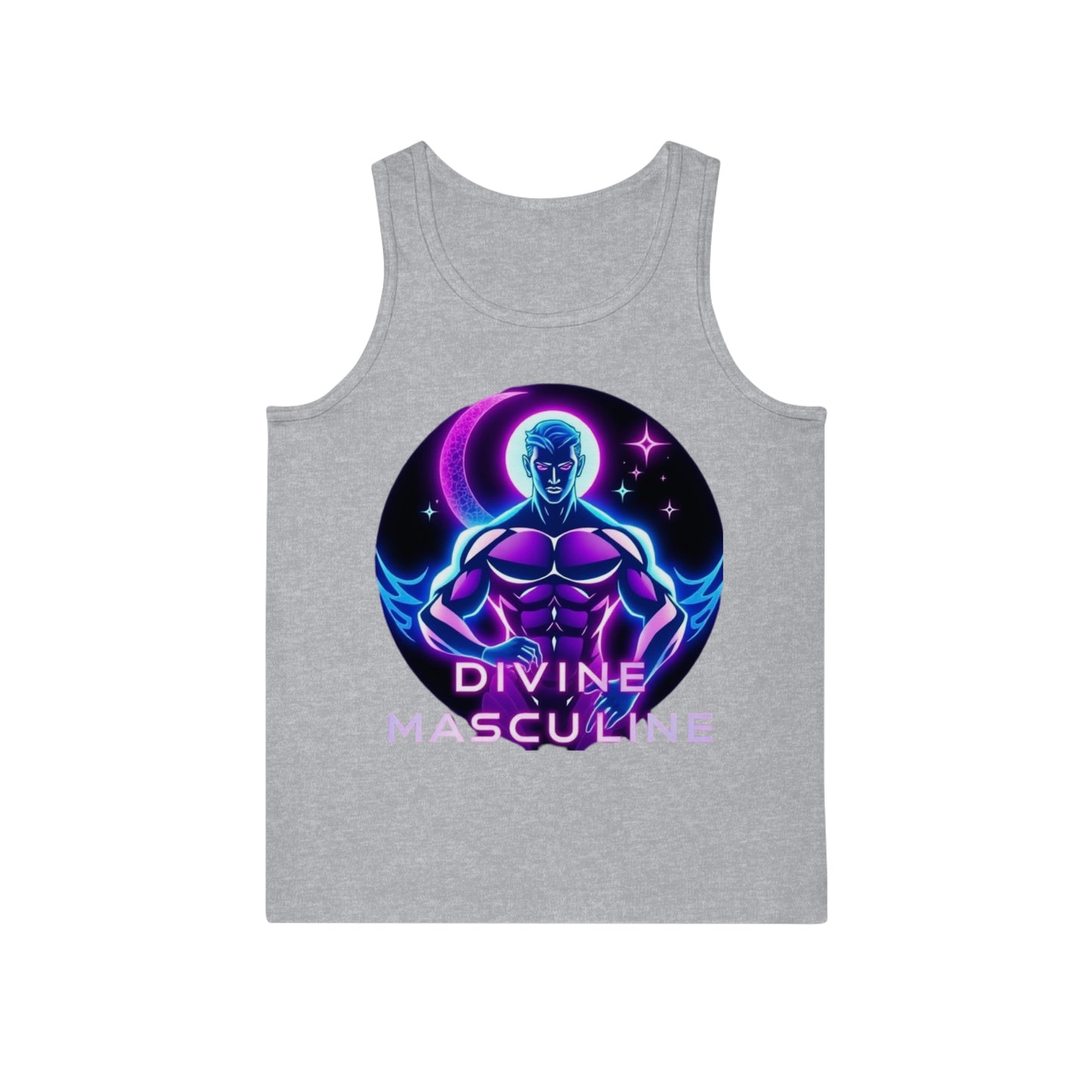 Divine Masculine Tank Top, Unisex Softstyle Tank for Spiritual Men, LGBTQ+ Pride, Fitness Apparel, Summer Wear, Gift for Him