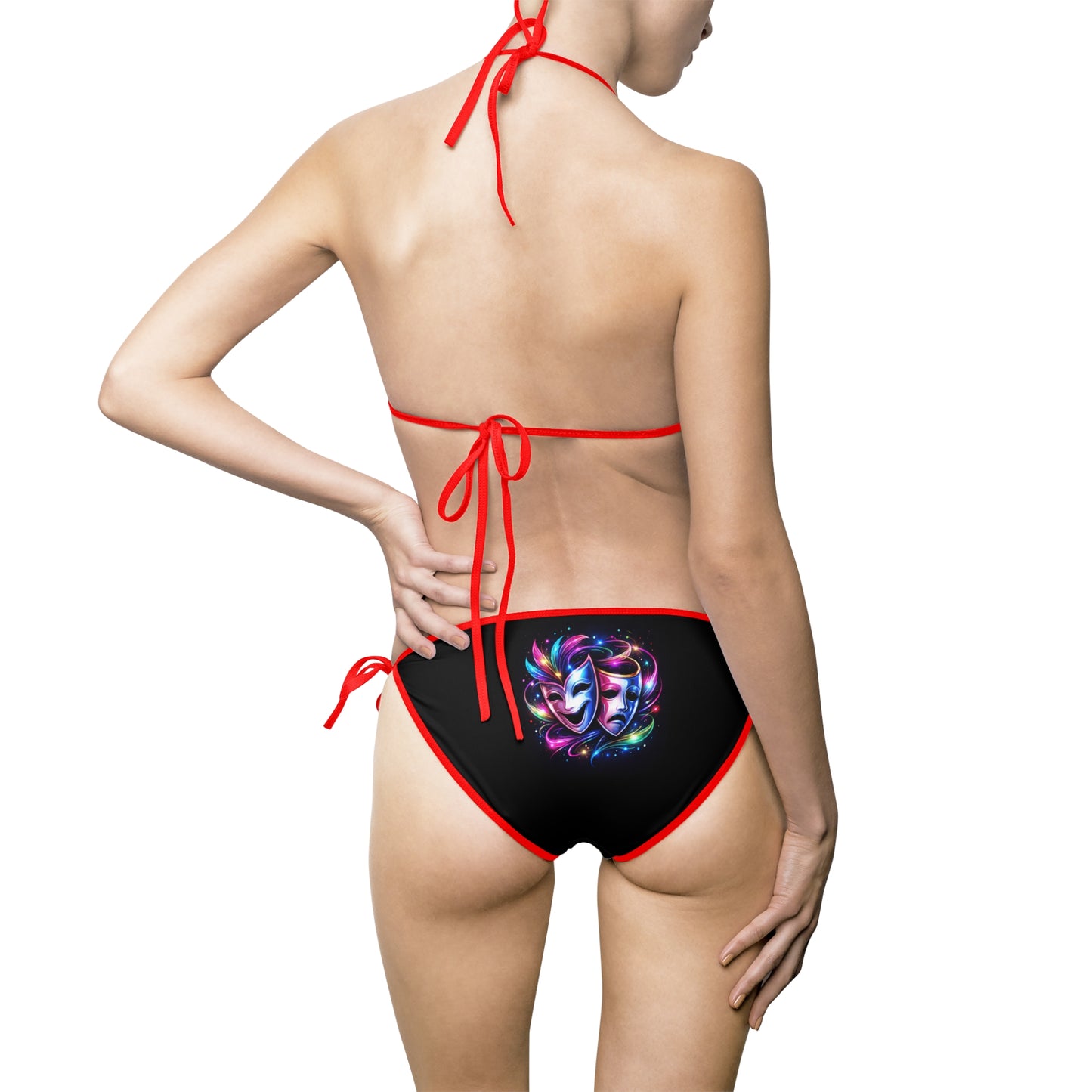 Neon Lotus Bikini — Mystical Floral Triangle Swimsuit