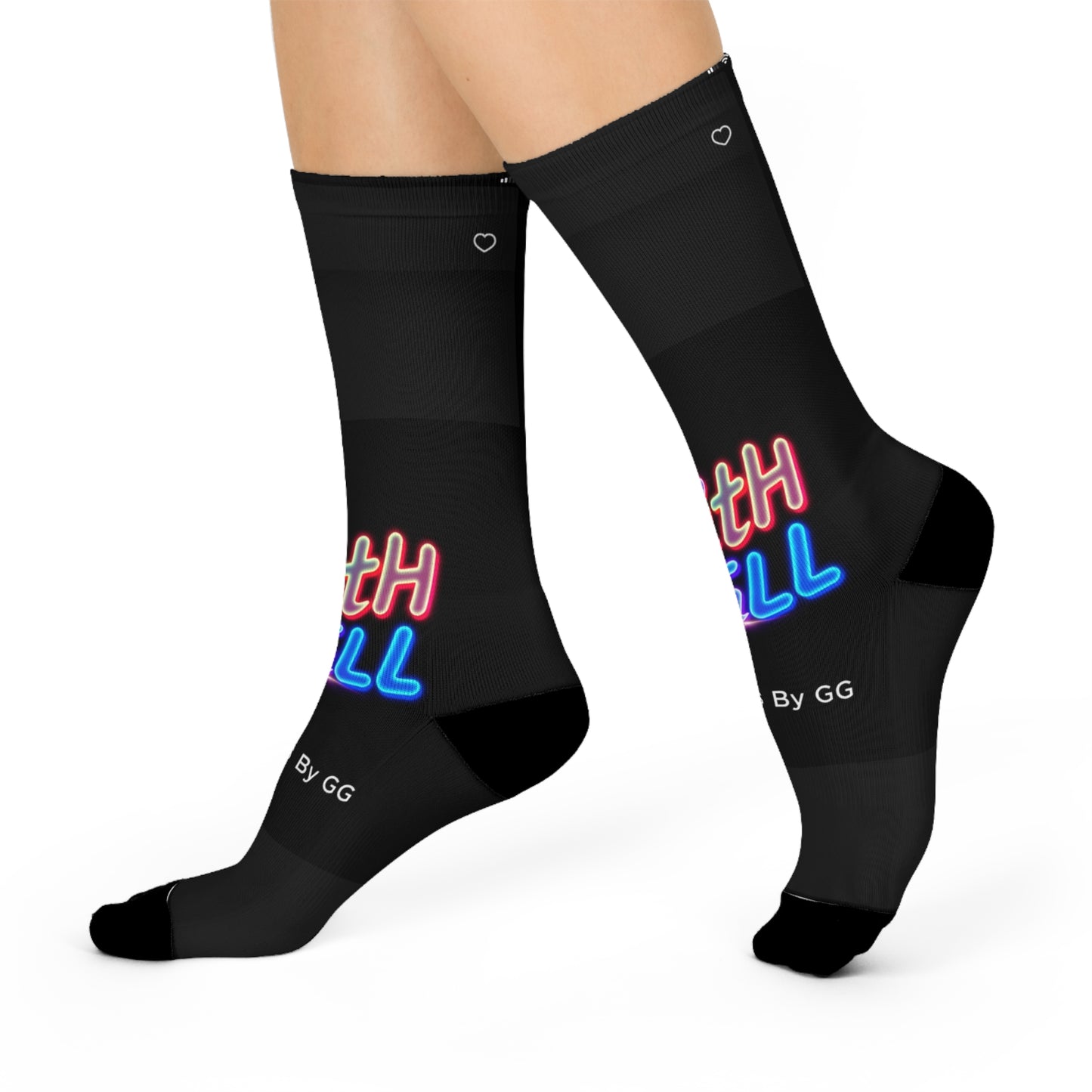 Faith by Fall Cushioned Crew Socks - Stylish & Comfortable Neon Design for Everyday Wear