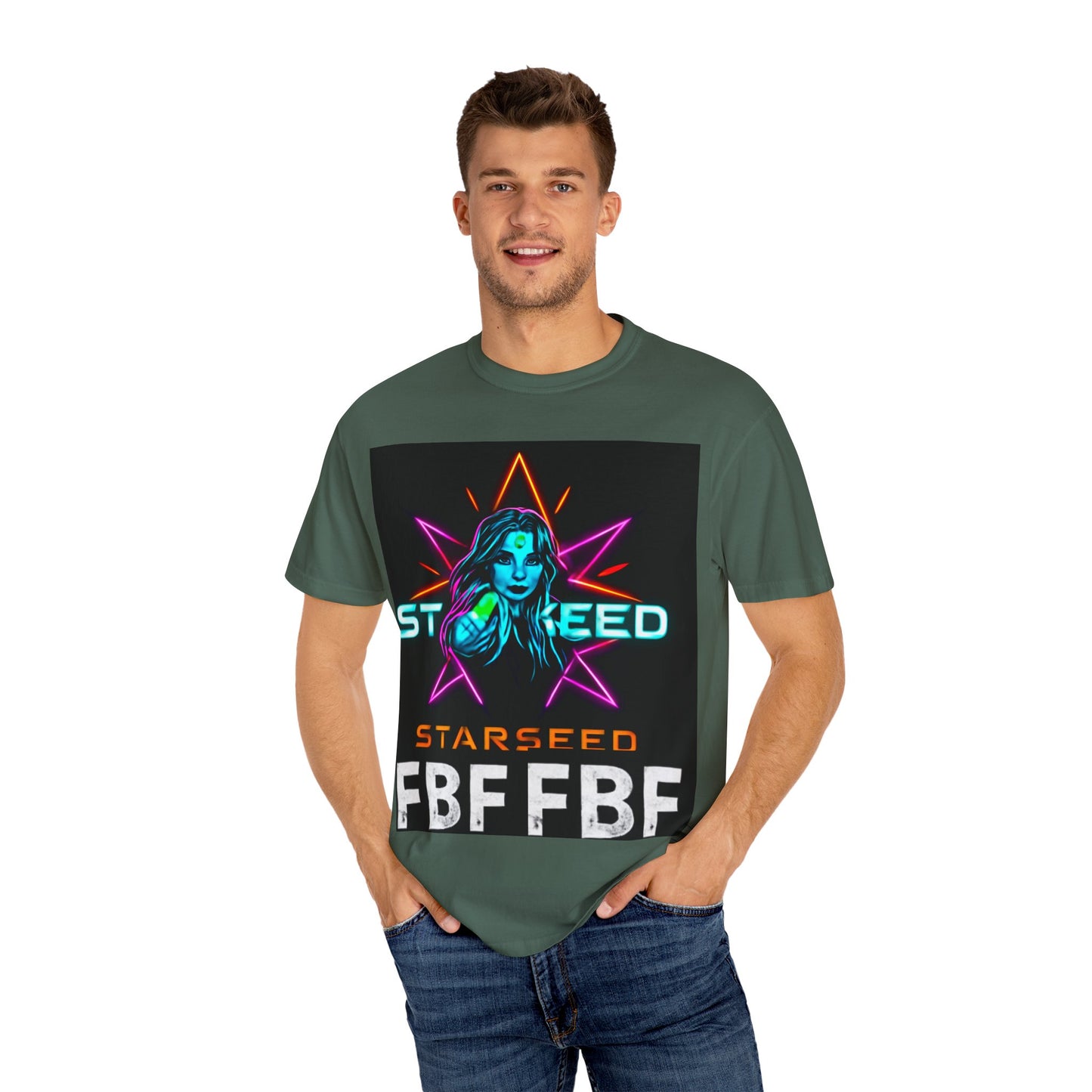 Neon Graphic T-Shirt - Starseed FBF Tee, Unisex Fashion, Cool Gift, Festival Wear, Retro Style, Casual Streetwear