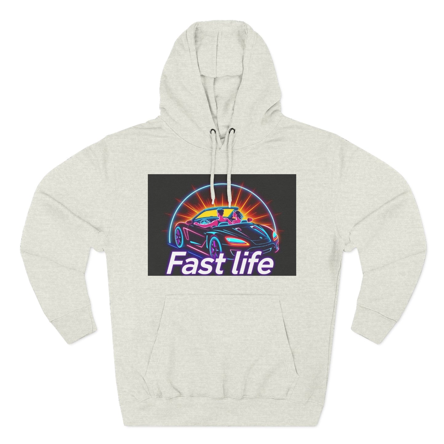 Fast Life Fleece Hoodie for Car Enthusiasts