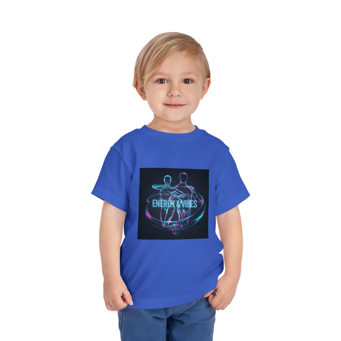 Toddler Tee — Energy & Vibes Neon Dance Graphic