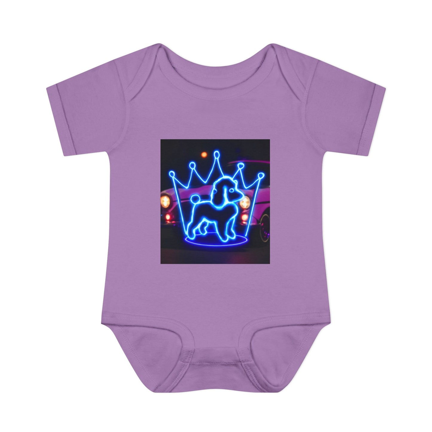 Neon Dog Crown Baby Bodysuit, Cute Infant Outfit, Baby Shower Gift, Newborn Clothes, Pet Lover Apparel, Birthday Gift for Baby