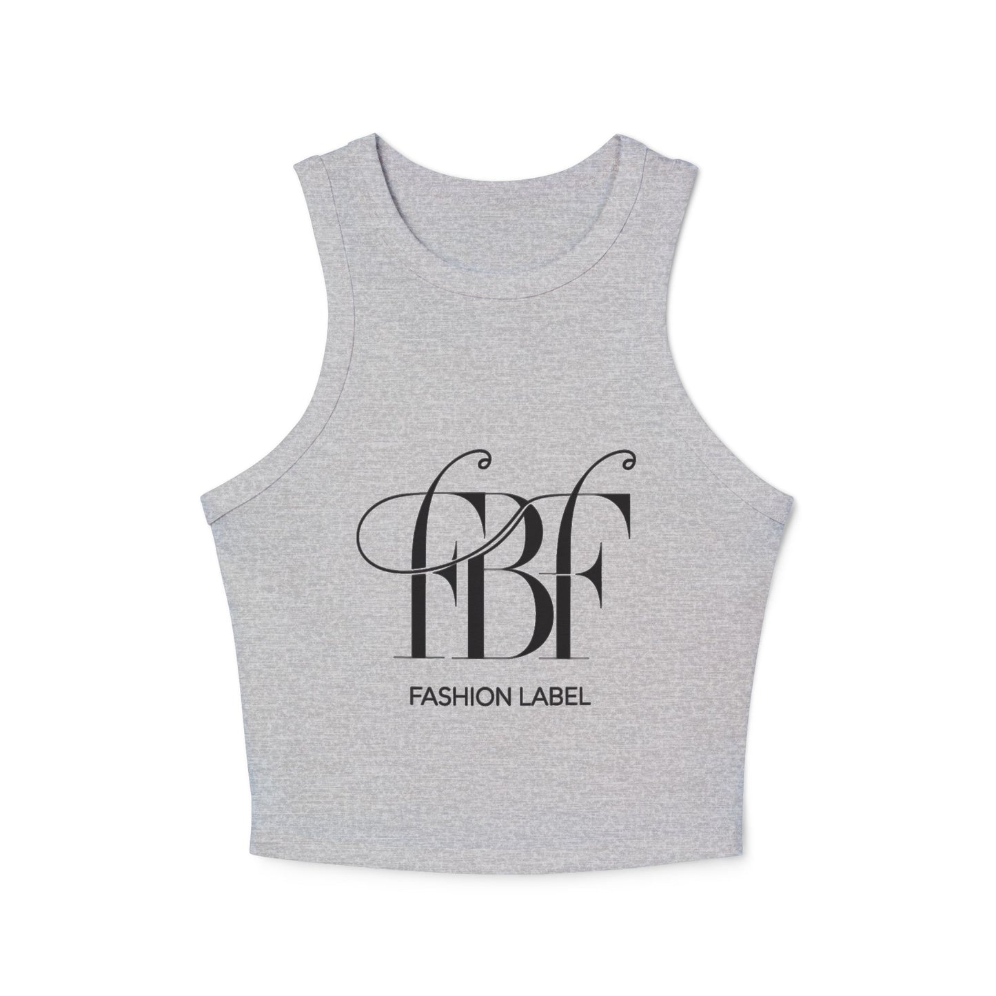Chic Micro Rib Racer Tank Top, Summer Casual Top, Women's Fashion Tee, Workout Wear, Stylish Crop Top, Trendy Tank for Every Occasion