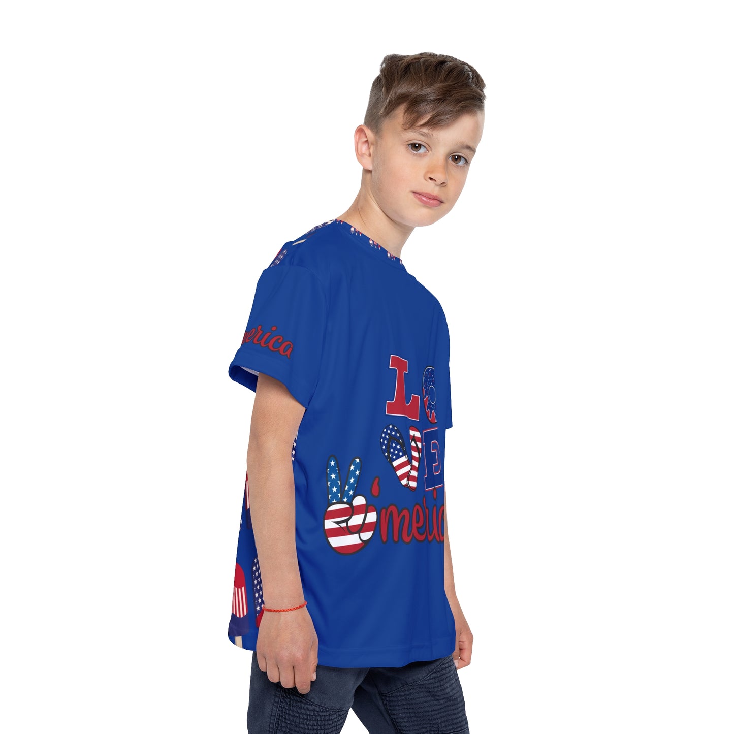 Peace to America Kids Sports Jersey (AOP)