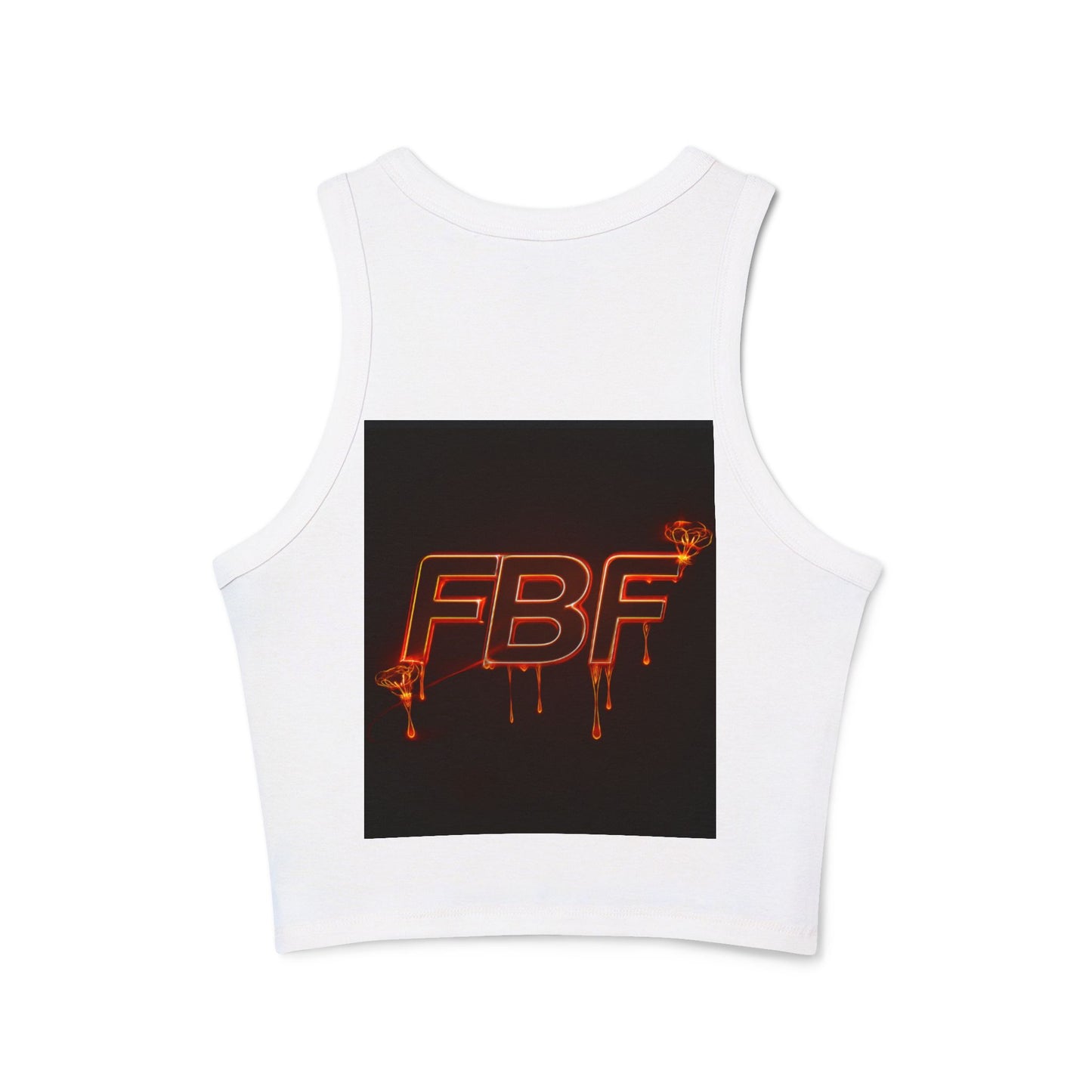Power Over These Haters Racer Tank Top — FBF Neon Graphic Crop
