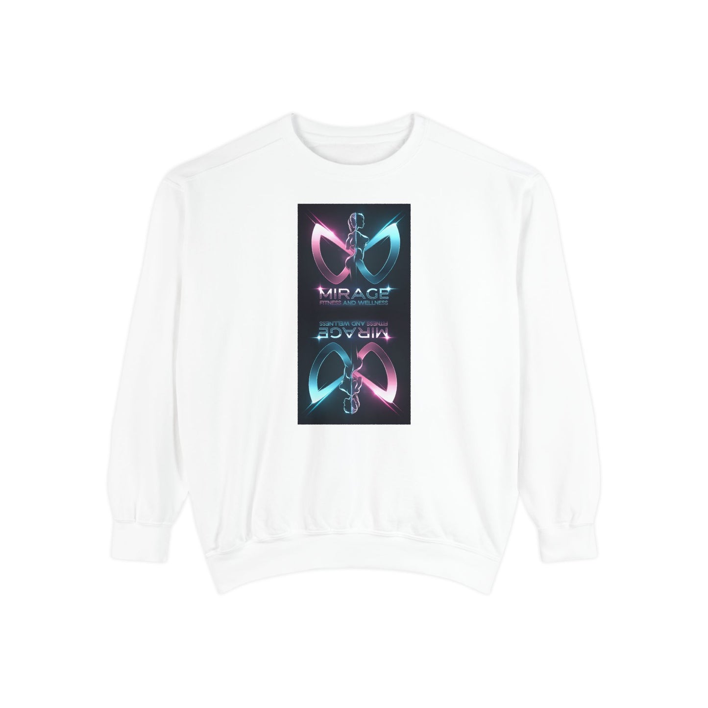 Retro Neon Mirage Sweatshirt — 'Mirage' Vaporwave Graphic Crewneck