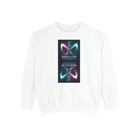 Retro Neon Mirage Sweatshirt — 'Mirage' Vaporwave Graphic Crewneck