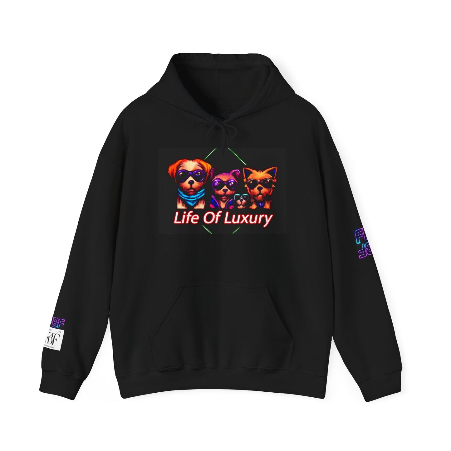Luxury Life Unisex Hoodie - Cozy Sweatshirt for Pet Lovers, Gift for Birthdays, Everyday Wear, Chill Vibes, FBF Collection