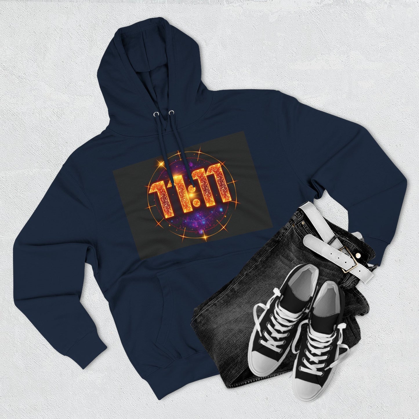 Fleece Hoodie with 11:11 & Superstar Birthrite Design, Cozy Sweatshirt for Spirituality, Affirmations, Astrology Gifts, Unisex Hoodie