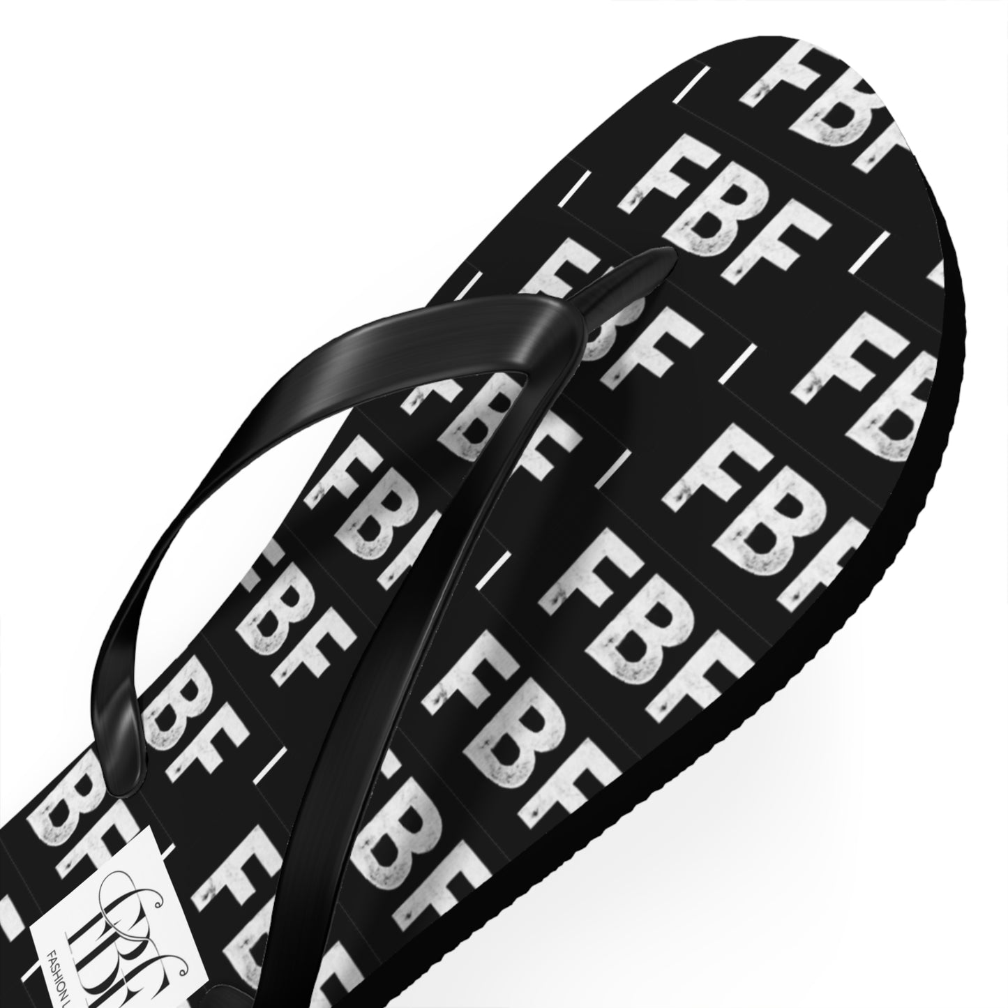 Trendy Flip Flops with FBF Print - Summer Vacation Footwear, Beach Wear, Casual Sandals, Gift for Sun Lovers, Stylish Pool Slides